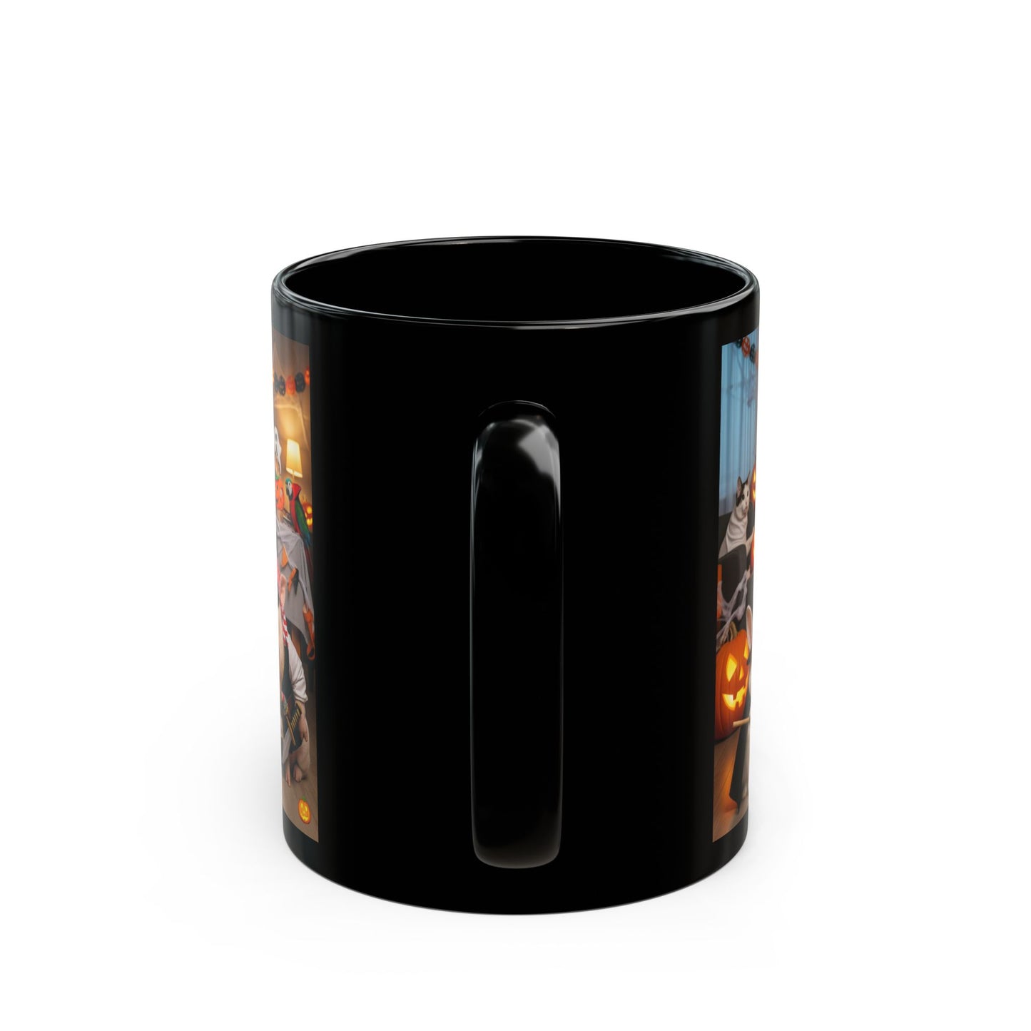 Halloween Animal Mug - Cute Dog and Pig Design for Fall, Pet Lover Gift, Funny Coffee Cup, Halloween Decor