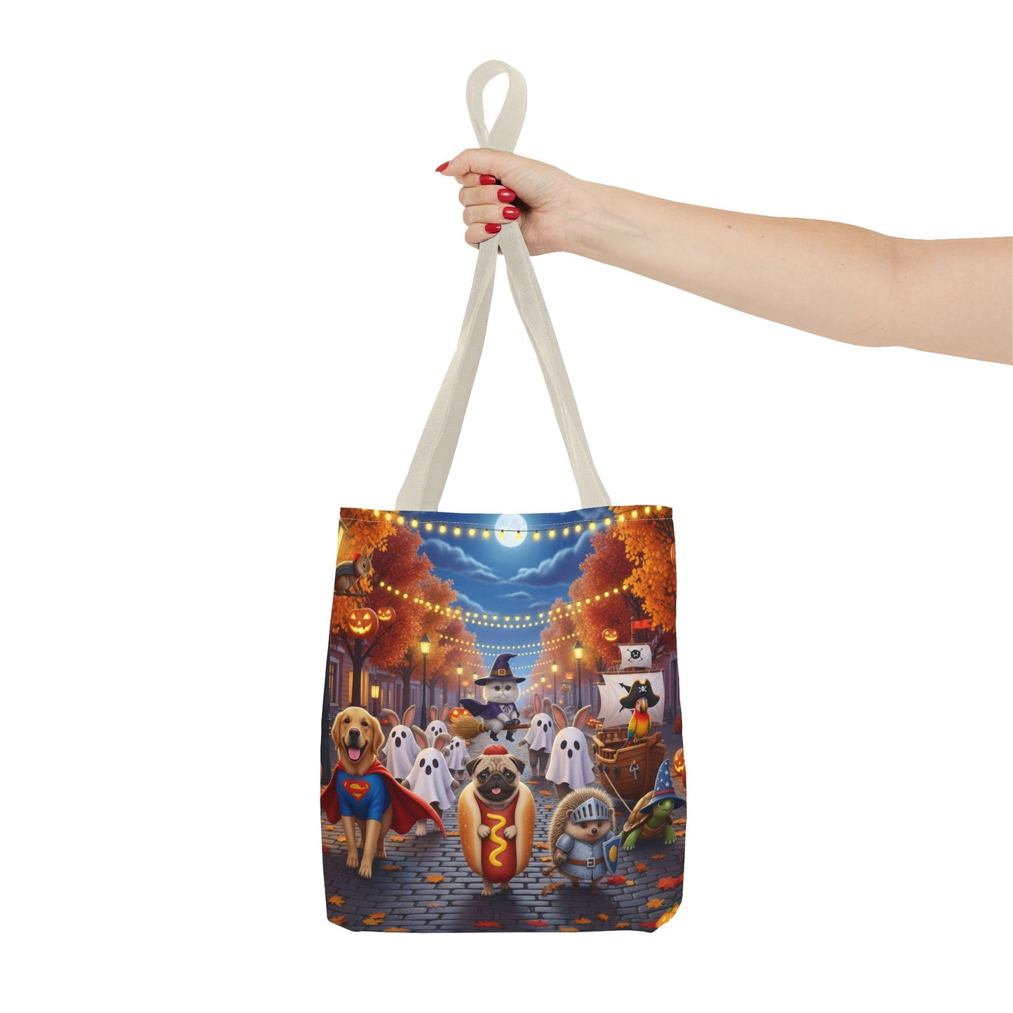 Halloween Dog Lovers Tote Bag | Fun Festive Design | Personalized Gift for Pet Owners | Trick or Treat Carry-All | Spooky Occasion Bag