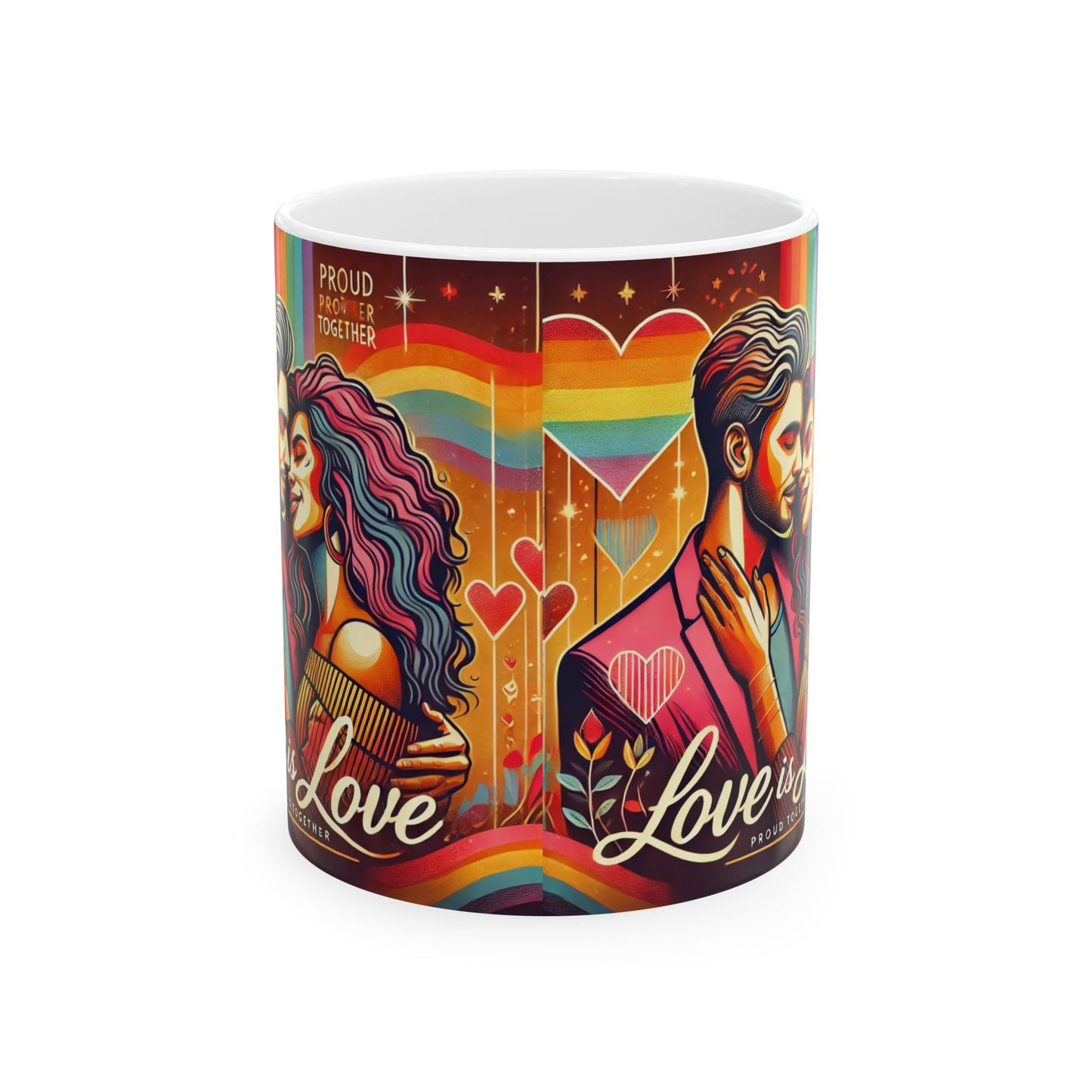 Proud Love Retro Ceramic Mug - 11oz & 15oz