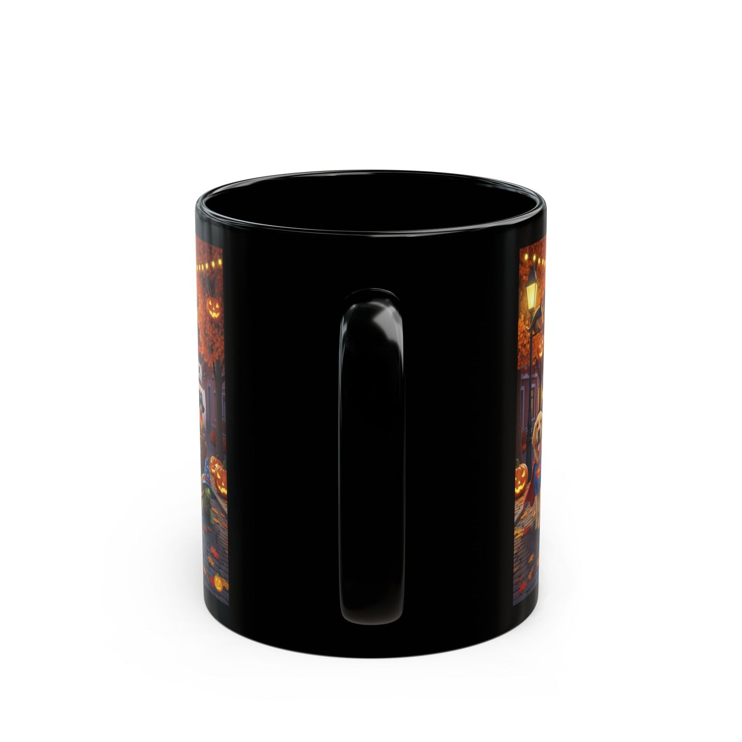 Halloween Pet Parade Mug, Funny Dog Gifts, Cute Black Mug for Fall, Halloween Decor, Trick or Treat Cup