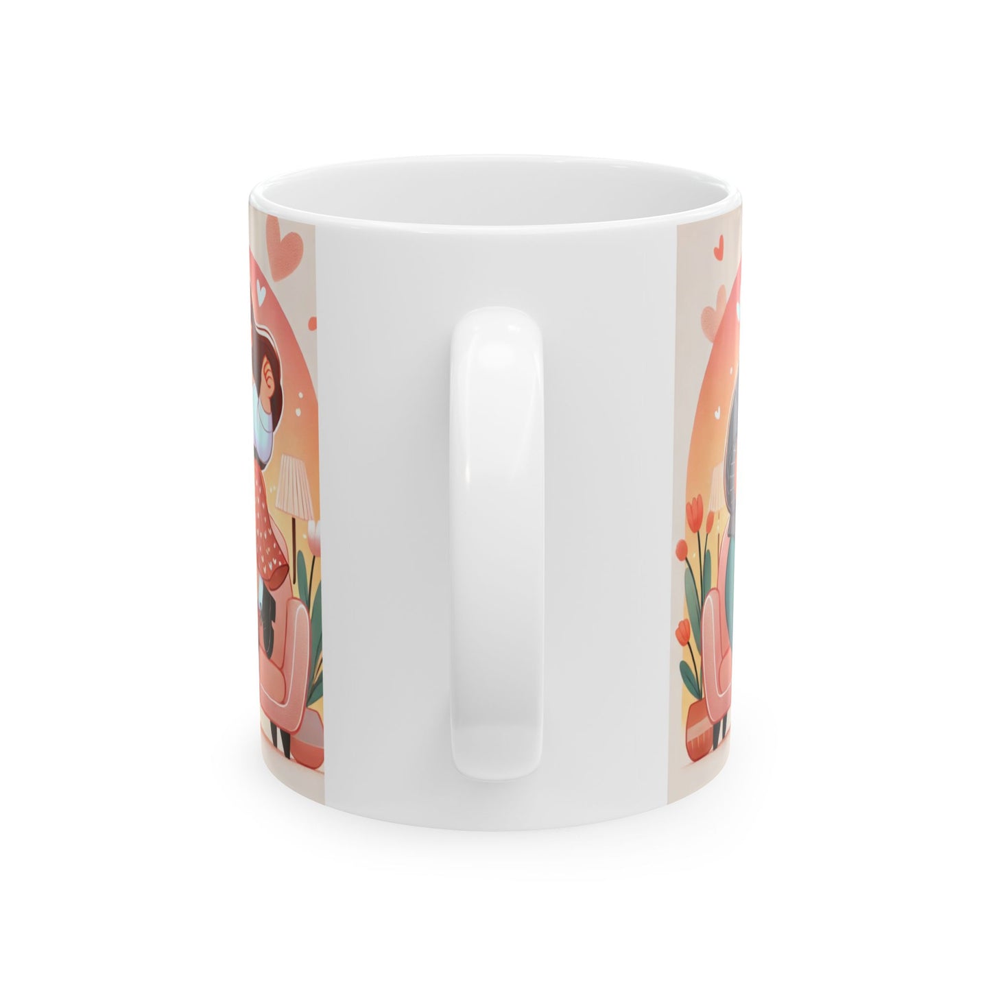 Romantic Couple Ceramic Mug - Cute Love Themed Coffee Cup (11oz, 15oz)
