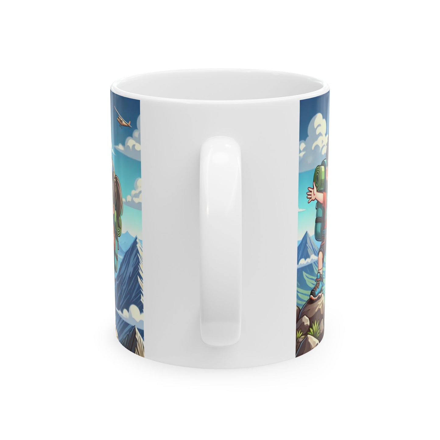 Adventurer's Ceramic Mug - Explore the Outdoors Inspired Design
