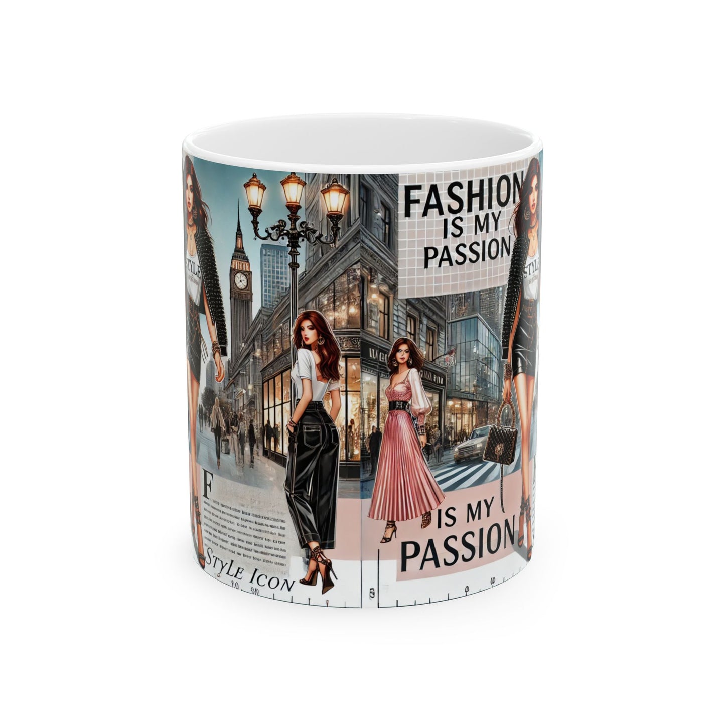 Fashion Passion Ceramic Mug - Stylish Coffee Cup for Trendsetters (11oz & 15oz)