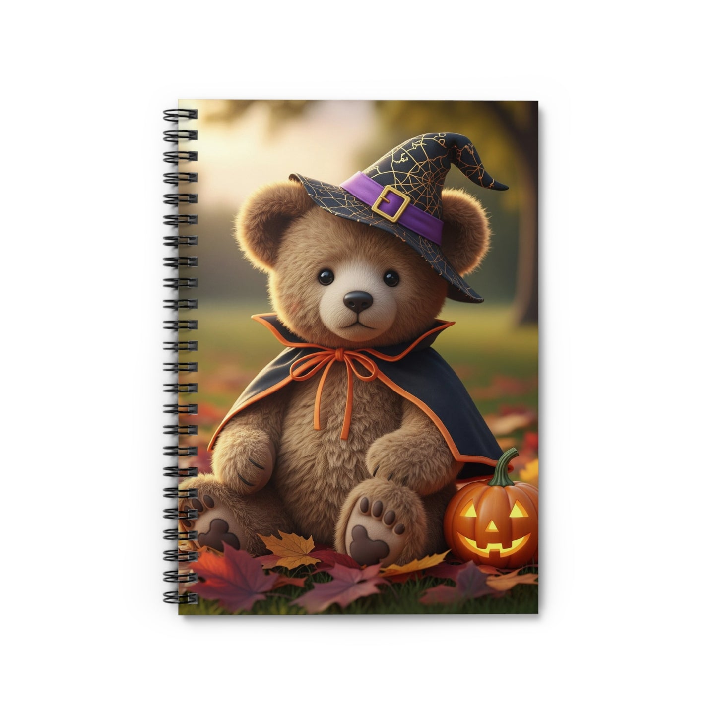 Halloween Teddy Bear Spiral Notebook - Perfect for Spooky Season, Journaling, Note-taking, Fall Celebrations, Gift for Kids