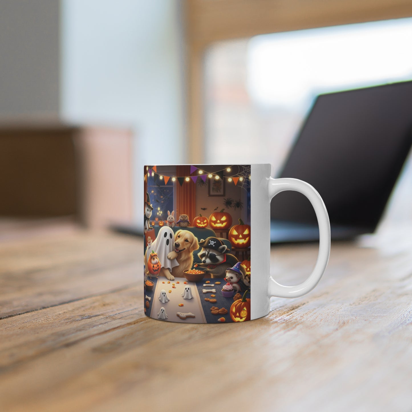 Spooky Halloween Mug, Cat and Dog Friends, Cute Halloween Decor, Fall Gift for Cat Lovers, Halloween Party Drinkware