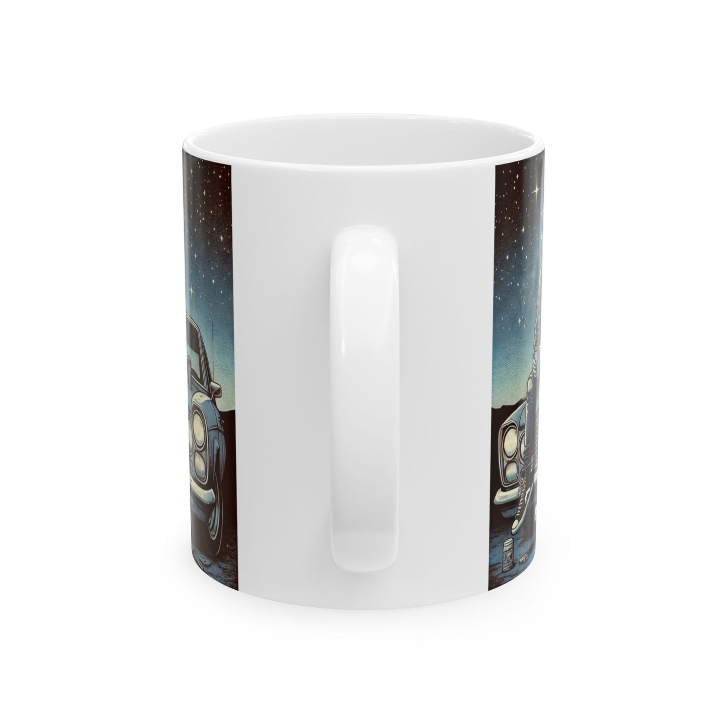 Retro Car-Themed Ceramic Mug - 11oz & 15oz - Perfect Gift for Automotive Enthusiasts