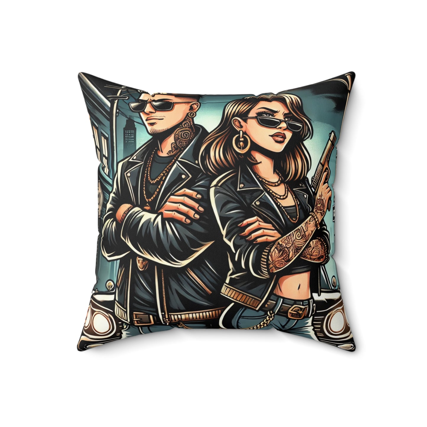 Spun Polyester Square Pillow