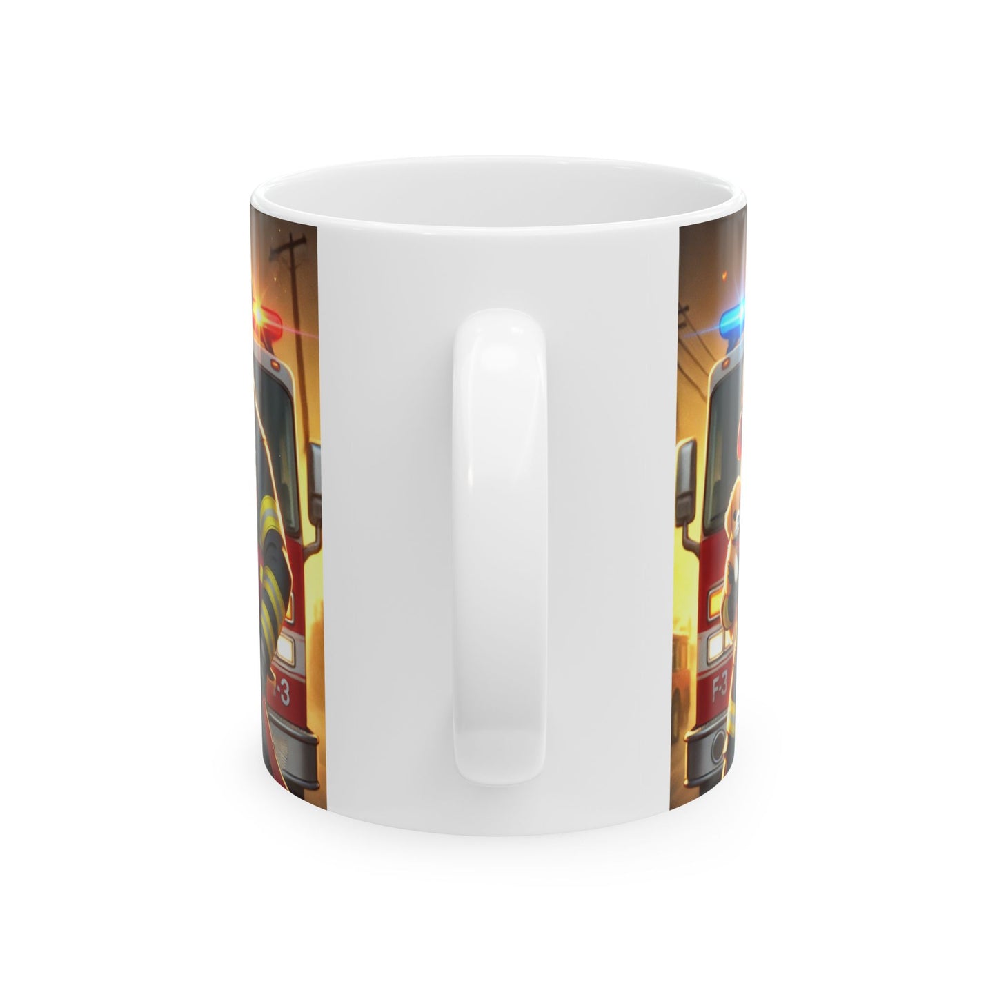 Heroic Firefighter Ceramic Mug - 11oz & 15oz
