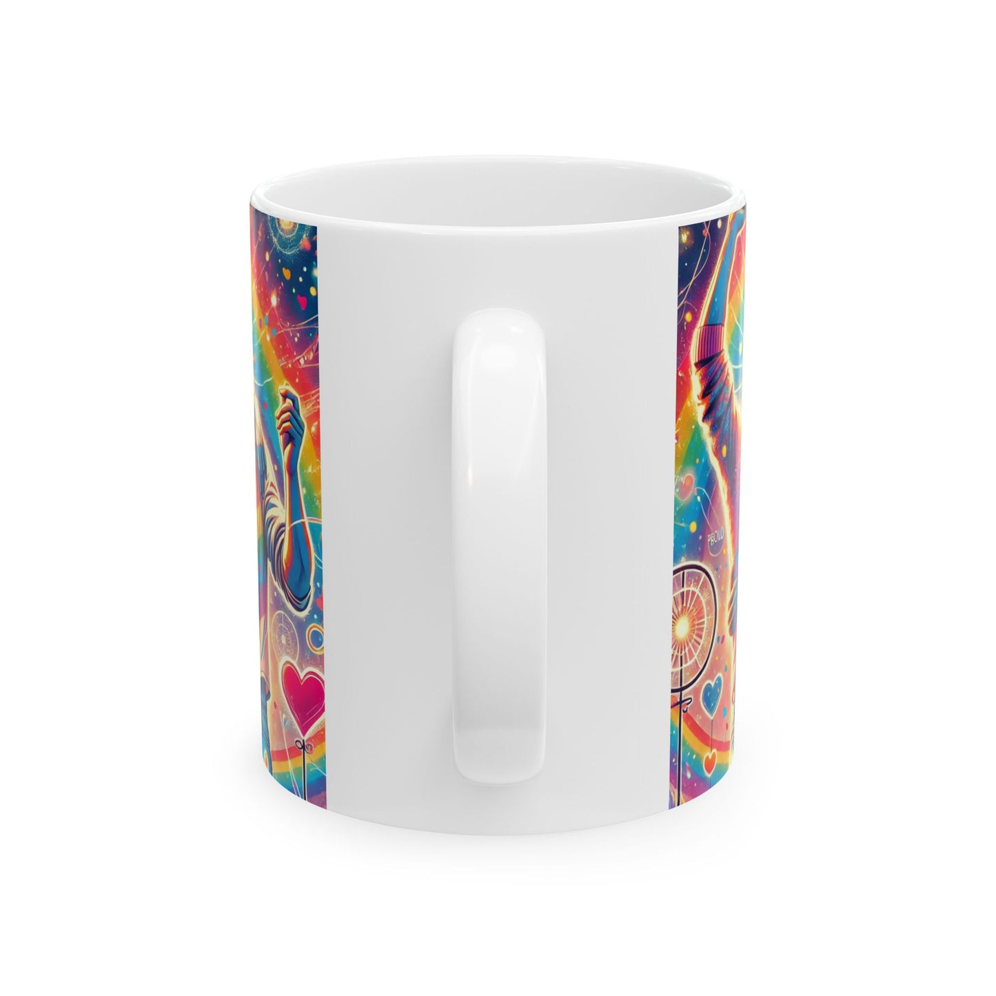 Colorful Love Ceramic Mug - 11oz & 15oz | Perfect Gift for Friends and Celebrations