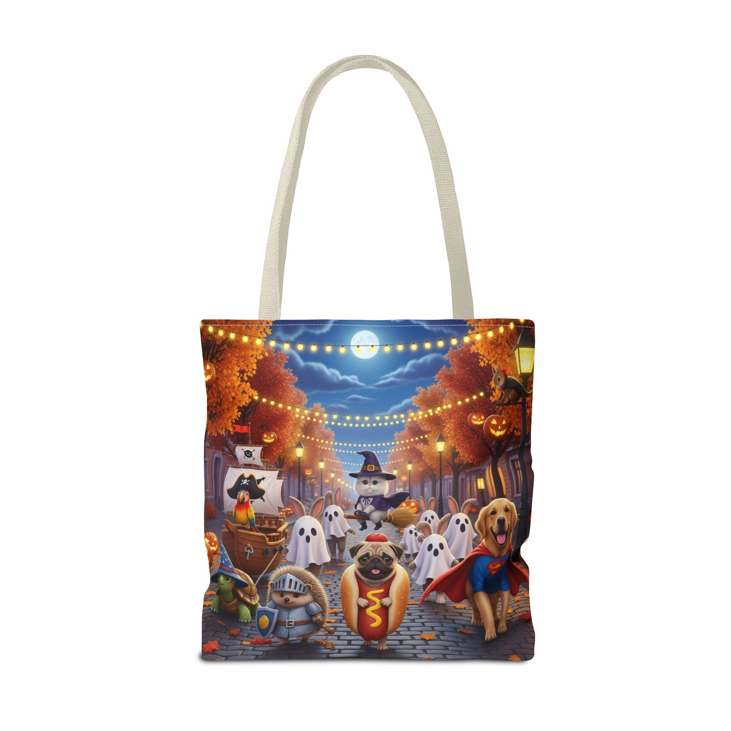Halloween Dog Lovers Tote Bag | Fun Festive Design | Personalized Gift for Pet Owners | Trick or Treat Carry-All | Spooky Occasion Bag