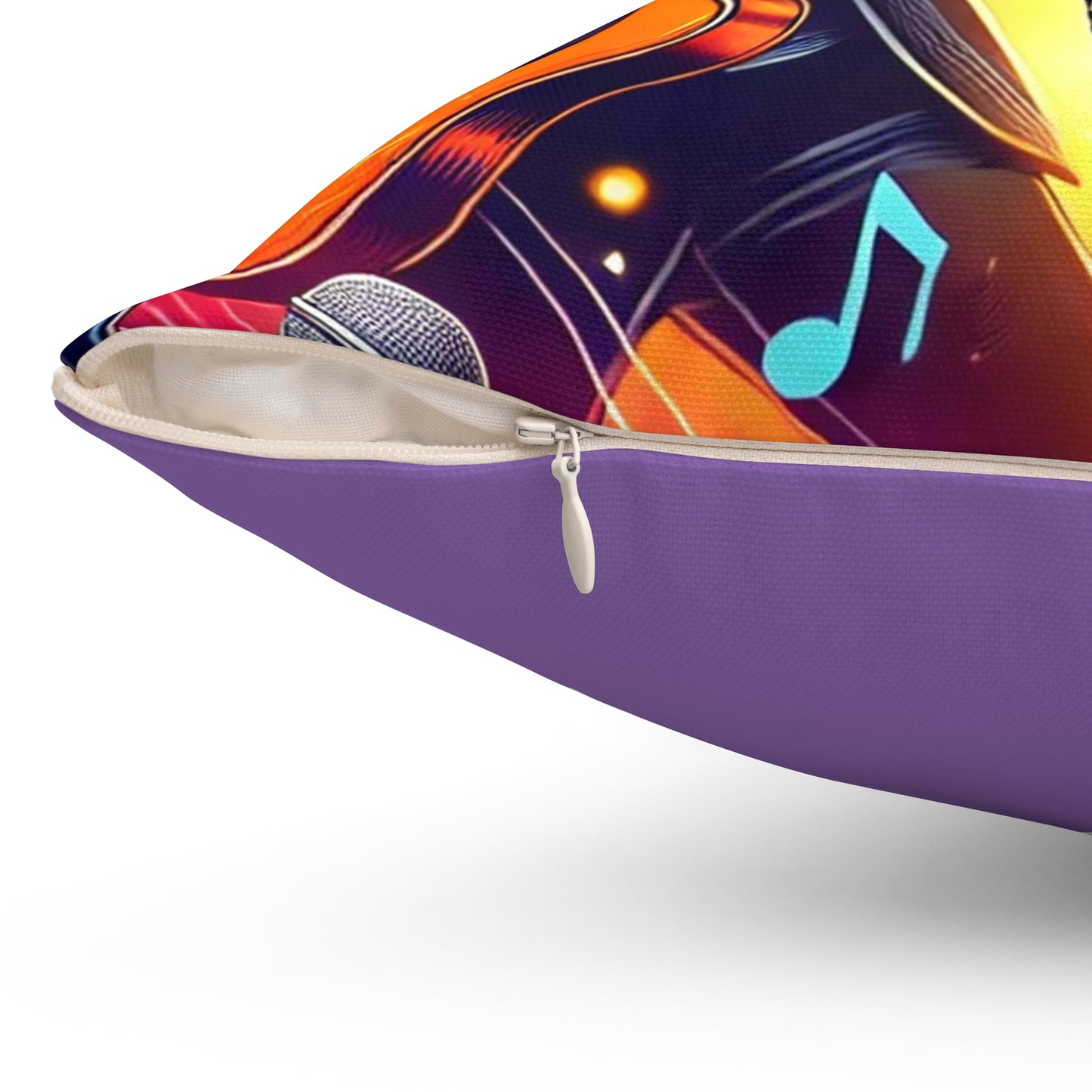 Musical Duo Decorative Pillow - Perfect for Home Decor or Music Lovers