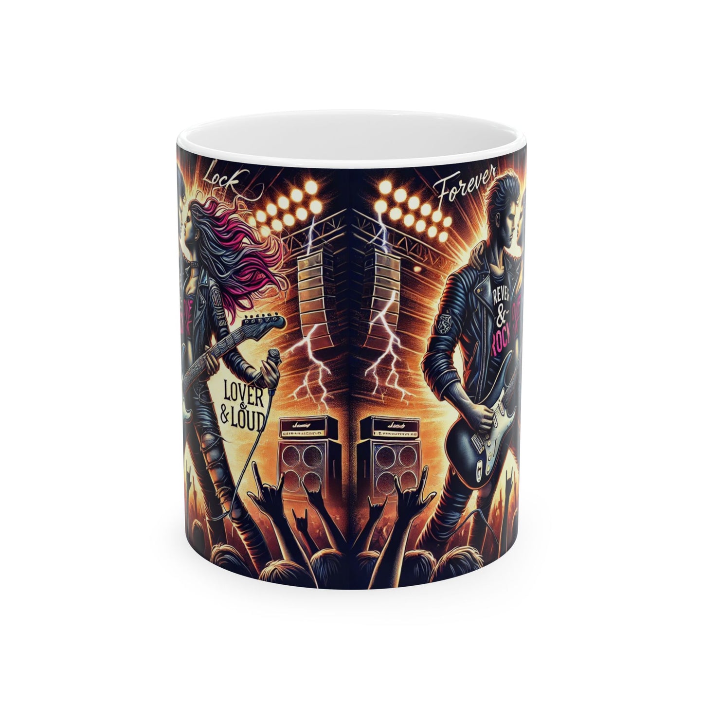 Lover & Loud Ceramic Mug - Rock 'n' Roll Theme for Music Lovers