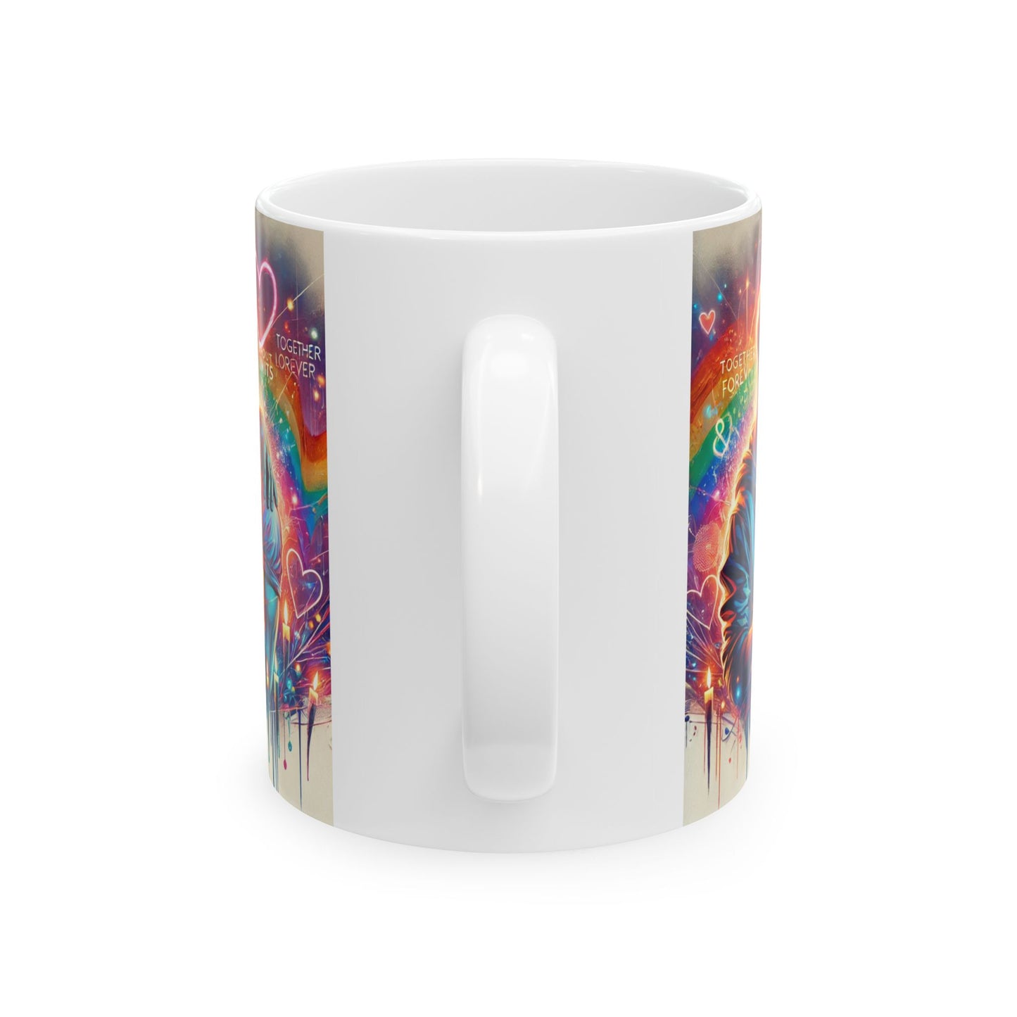 Colorful Love Ceramic Mug - Together Forever Design (11oz & 15oz)