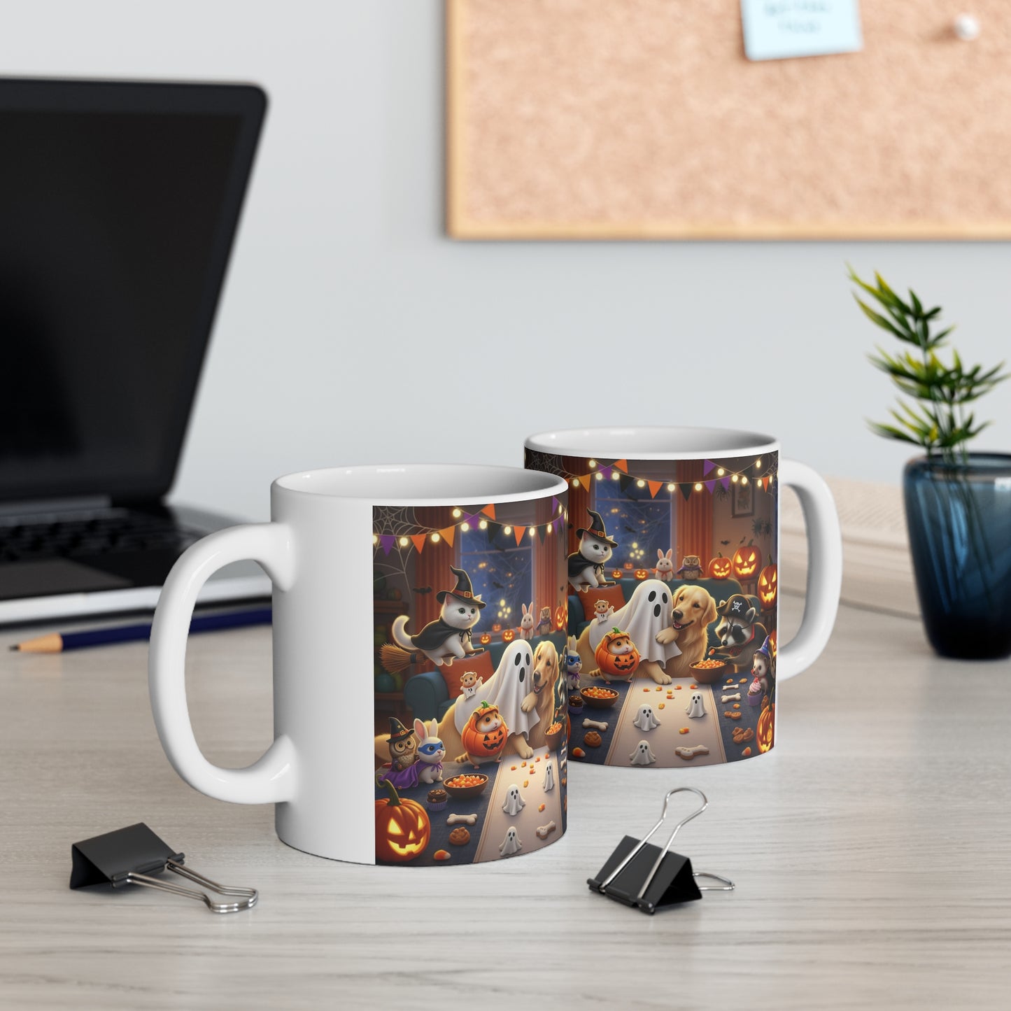 Spooky Halloween Mug, Cat and Dog Friends, Cute Halloween Decor, Fall Gift for Cat Lovers, Halloween Party Drinkware