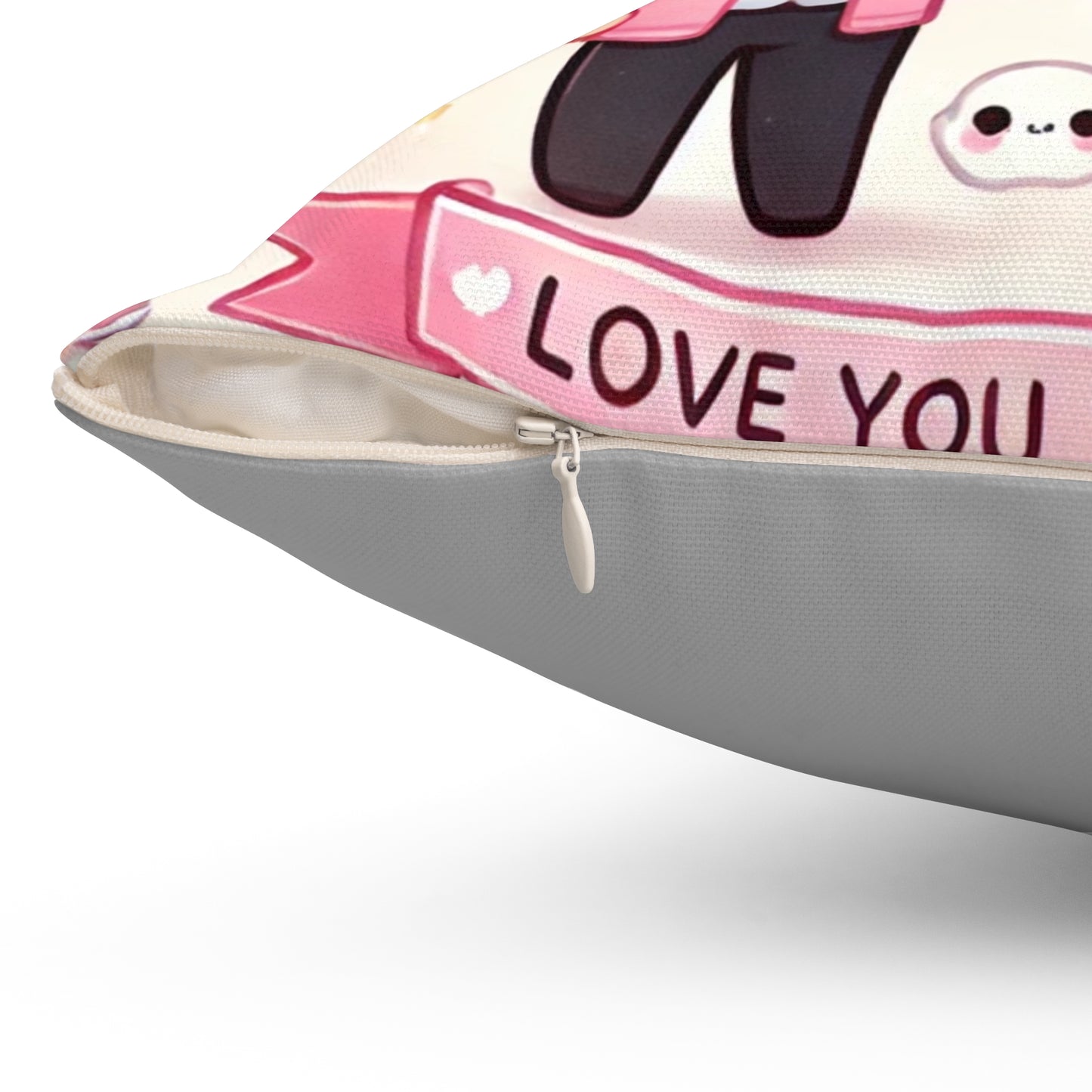 Love You Forever Decorative Pillow - Cute Kawaii Couple Design