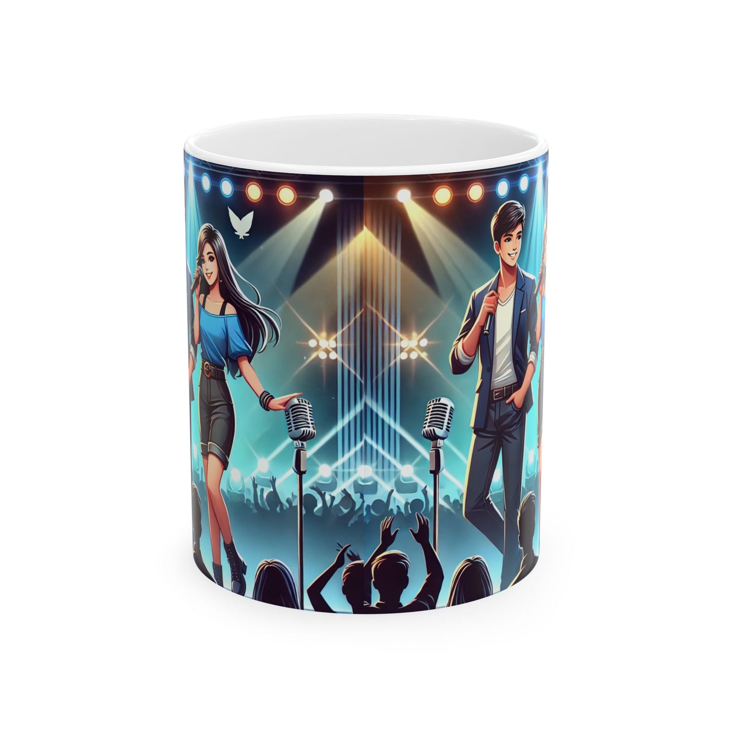 Concert Vibes Ceramic Mug - Stylish 11oz & 15oz Coffee Cup for Music Lovers