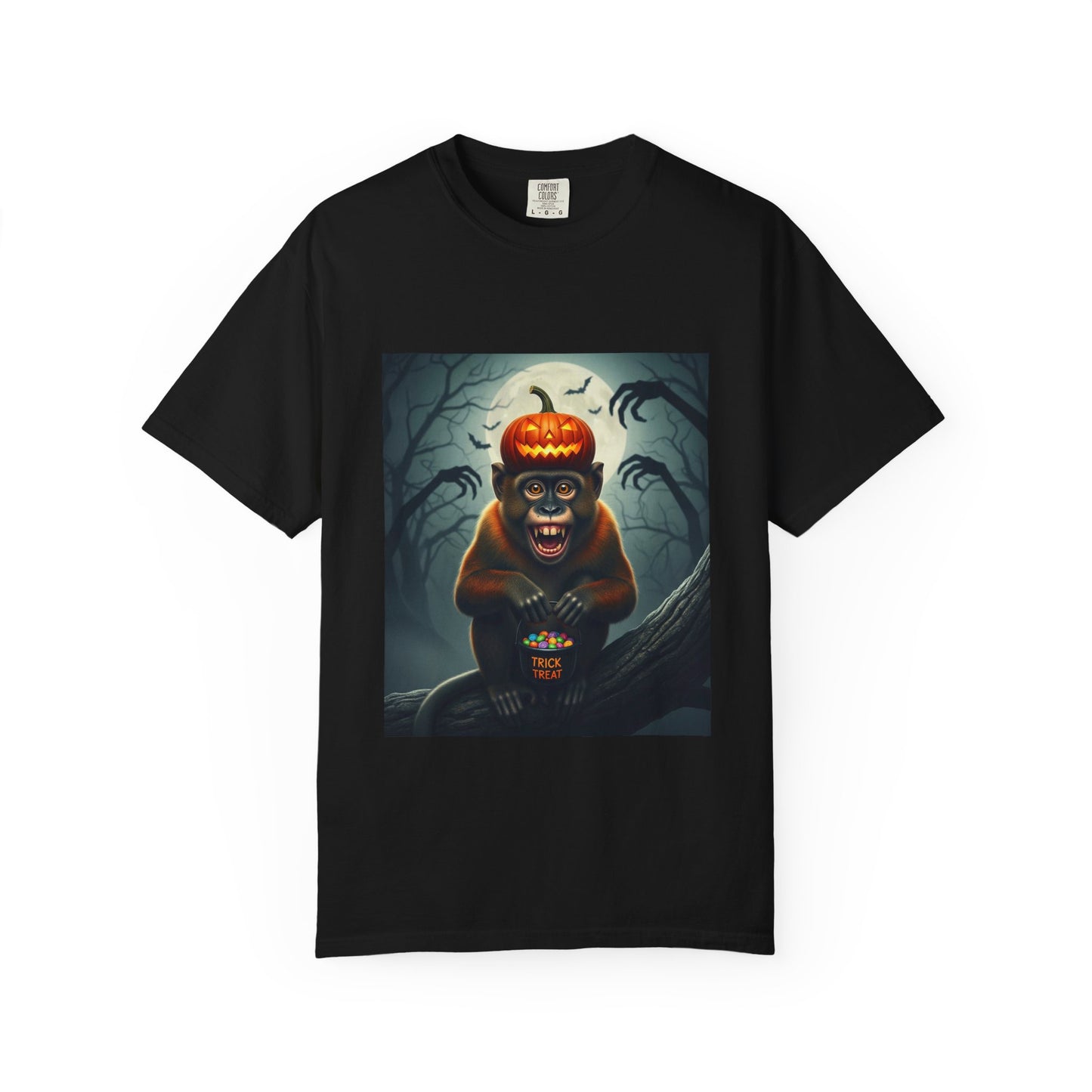 Halloween Monkey T-Shirt | Spooky Graphic Tee | Unisex Shirt for Halloween Parties, Gift Idea, Fall Fashion