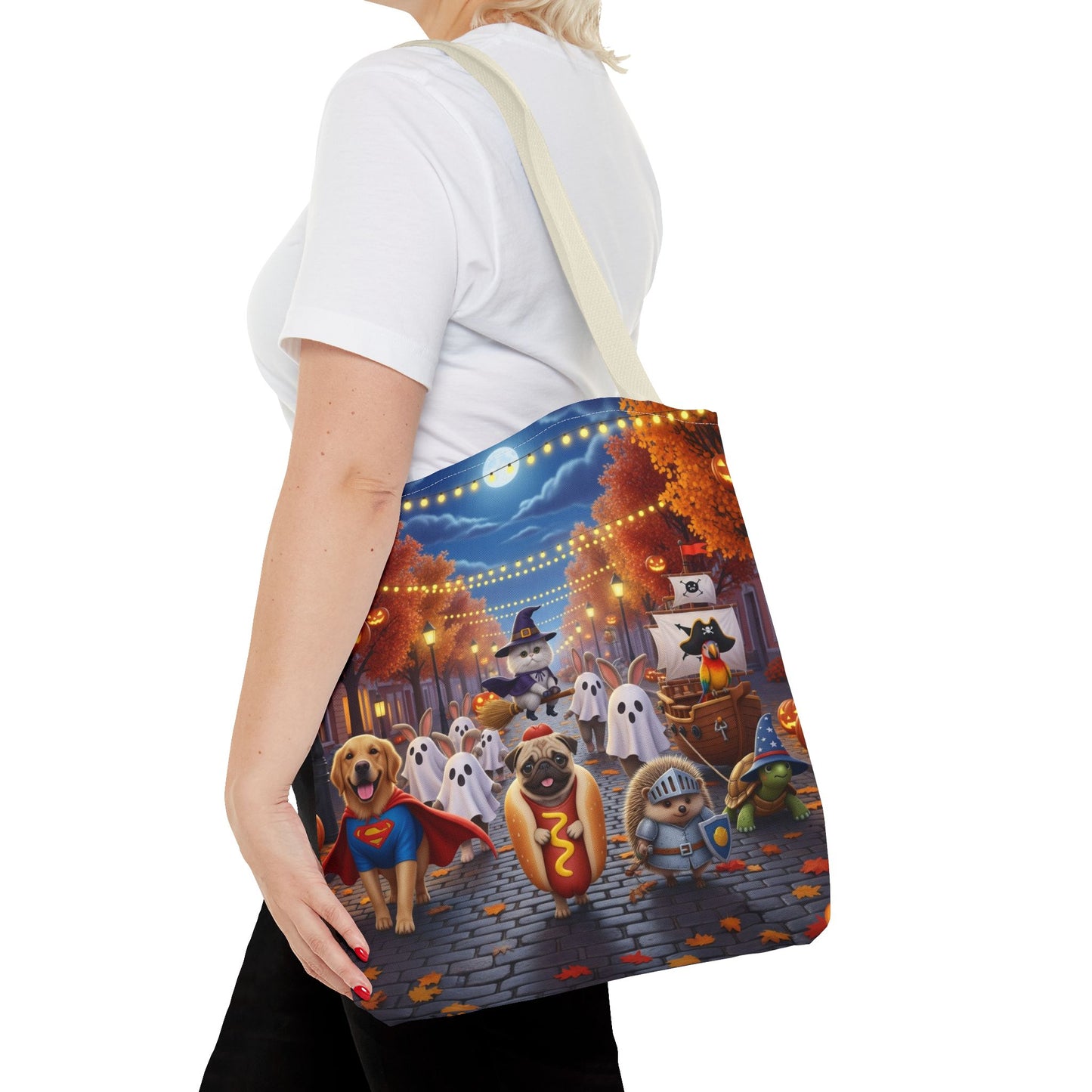 Halloween Dog Lovers Tote Bag | Fun Festive Design | Personalized Gift for Pet Owners | Trick or Treat Carry-All | Spooky Occasion Bag