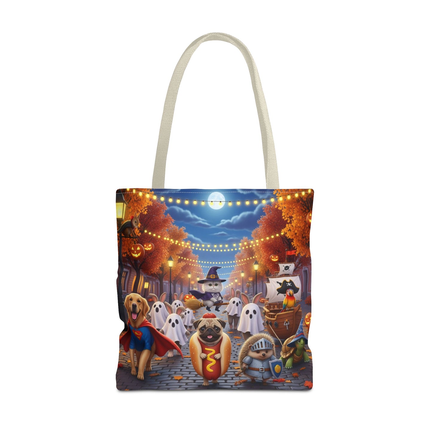 Halloween Dog Lovers Tote Bag | Fun Festive Design | Personalized Gift for Pet Owners | Trick or Treat Carry-All | Spooky Occasion Bag