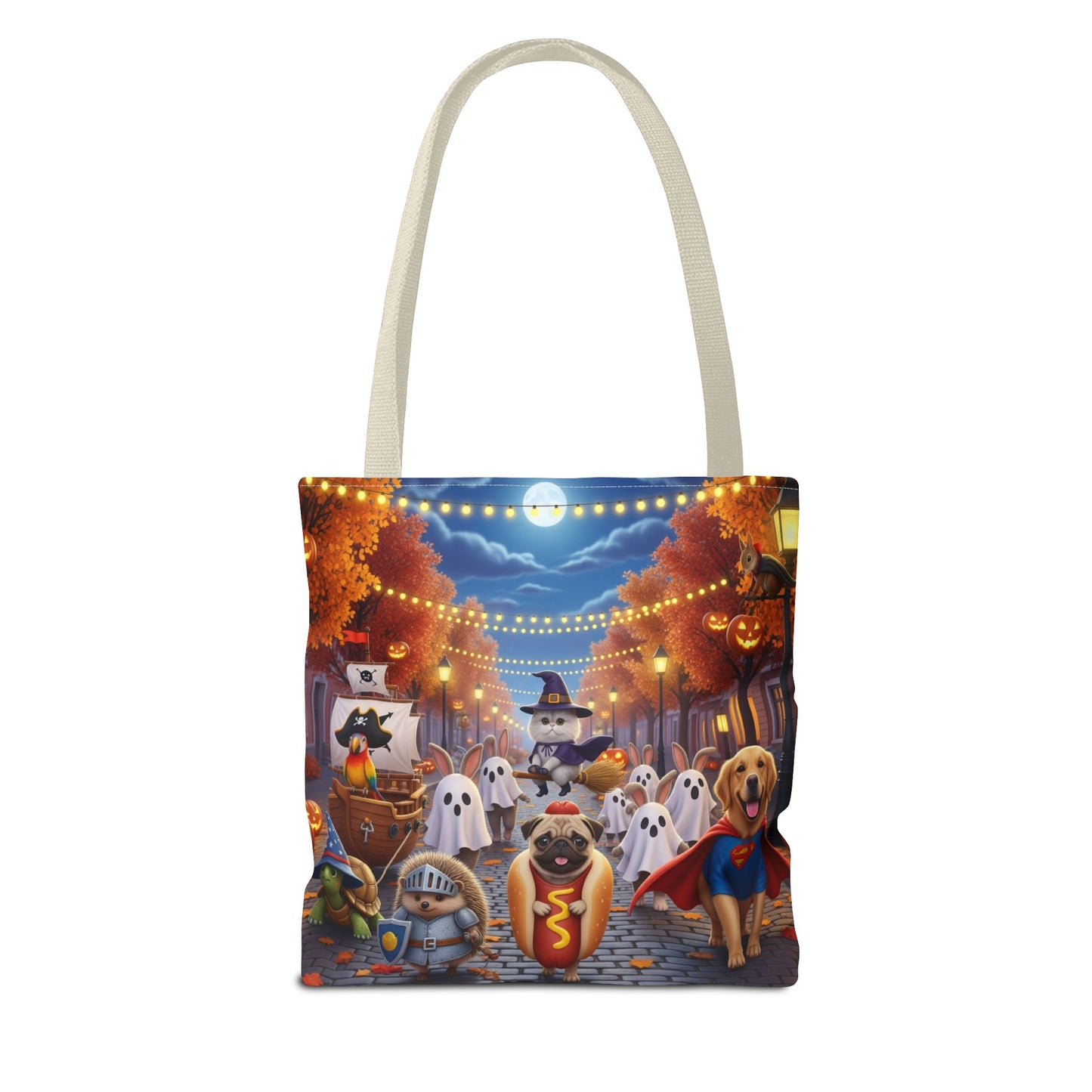 Halloween Dog Lovers Tote Bag | Fun Festive Design | Personalized Gift for Pet Owners | Trick or Treat Carry-All | Spooky Occasion Bag