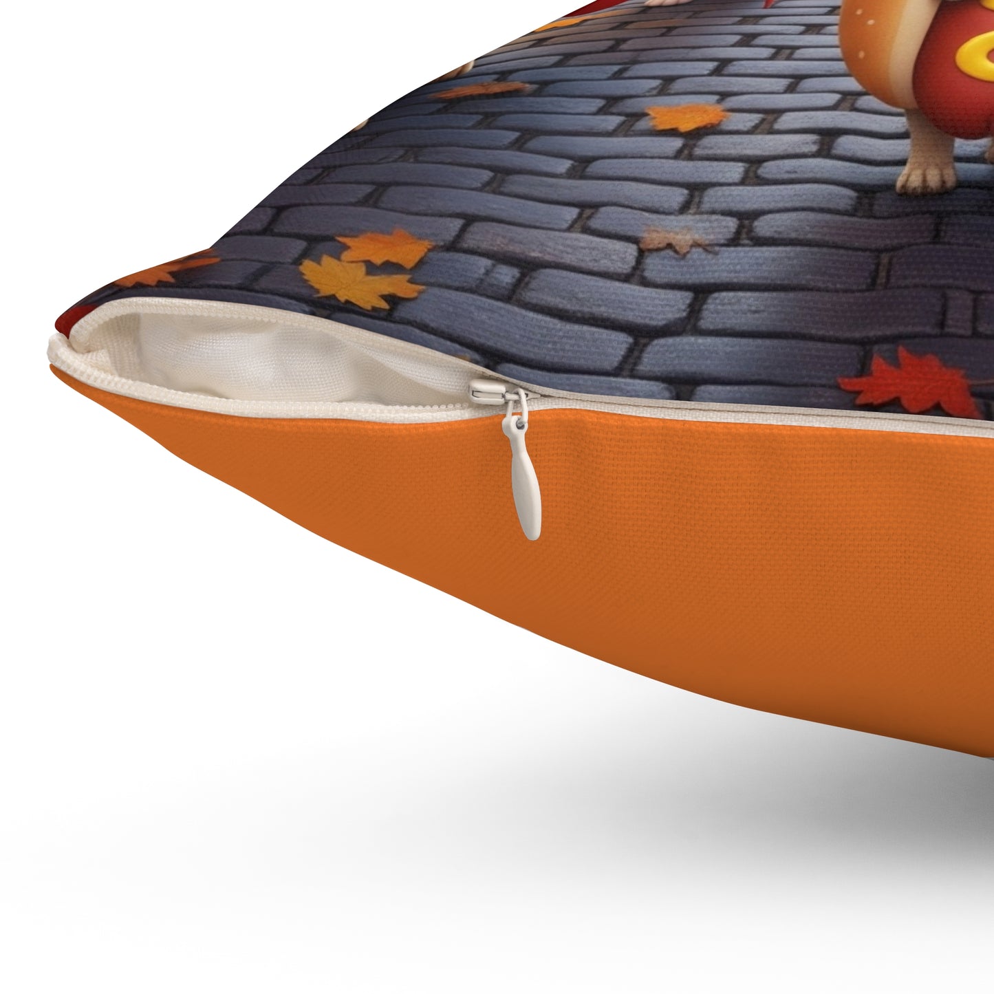 Whimsical Halloween Pet Pillow, Fun Decor, Animal Lover Gift, Fall Home Accent, Pet Themed Pillow, Cozy Cushion