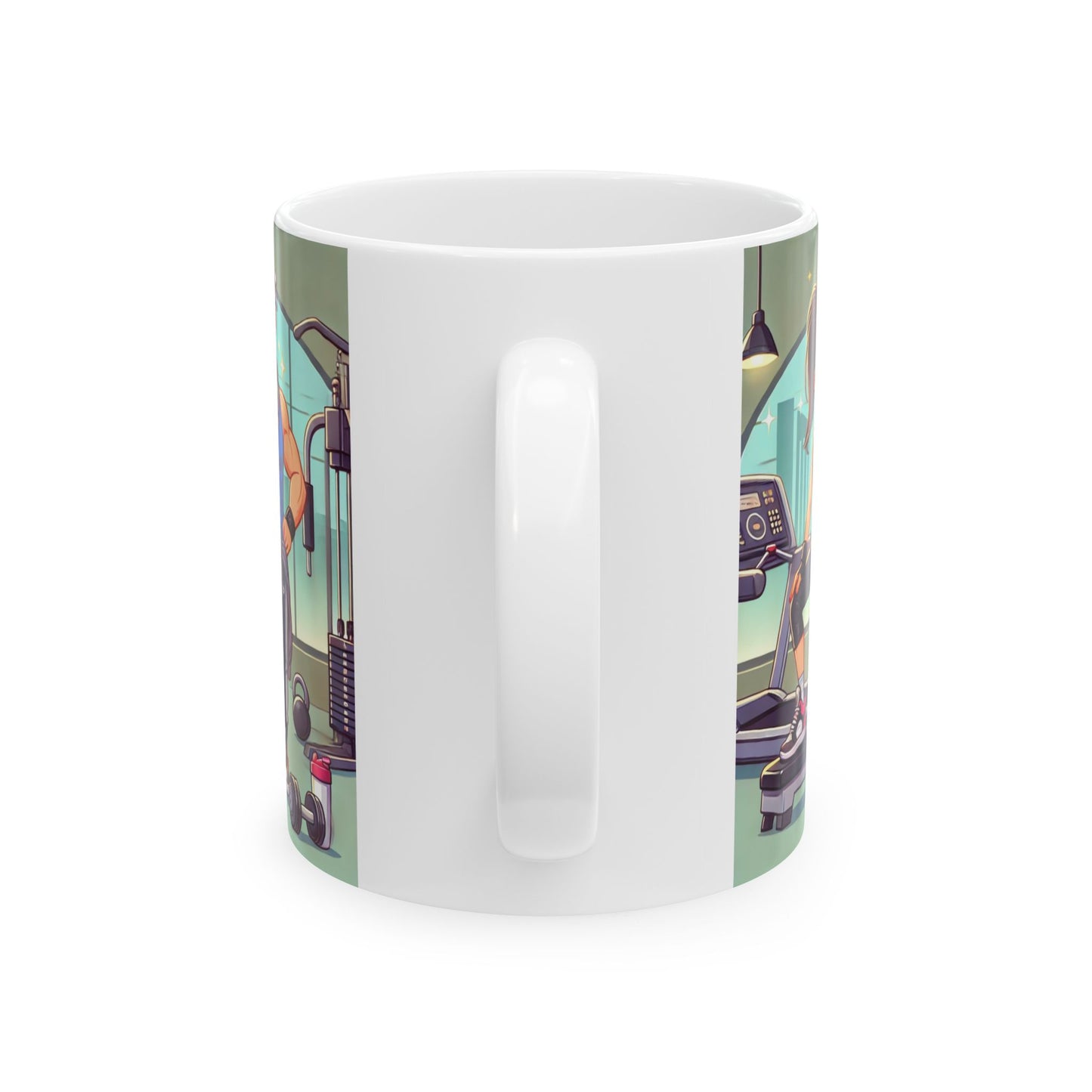 Fitness-Themed Ceramic Mug – Workout Motivation Design (11oz, 15oz)