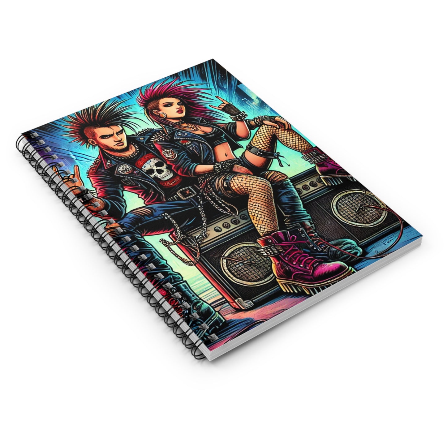 Punk Rock Spiral Notebook - Ruled Line