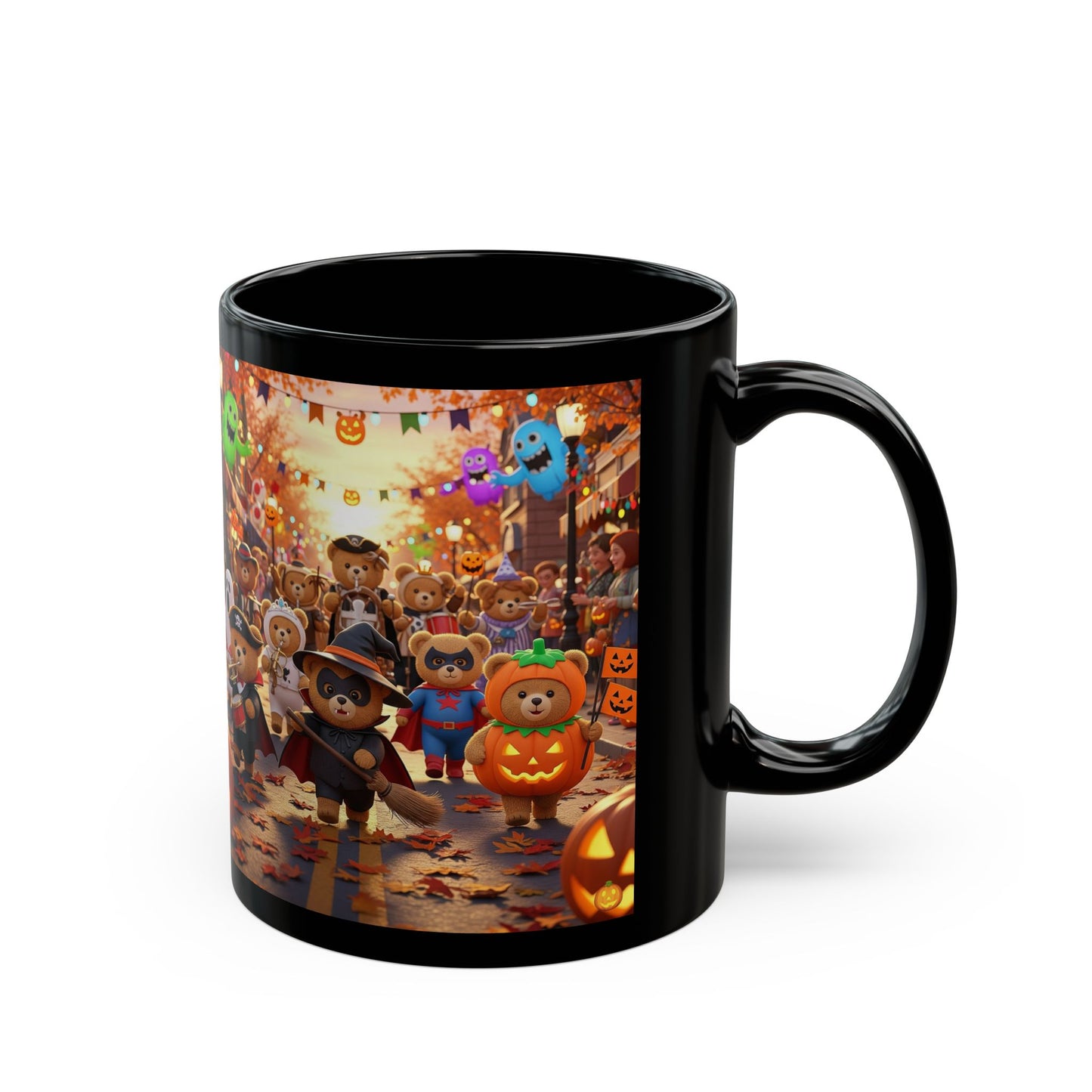 Whimsical Halloween Mug - Fun Animal Characters, Perfect for Fall, Gift for Kids & Friends, Coffee Tea Cup, Holiday Decor