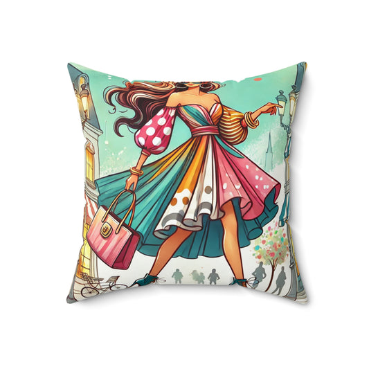 Spun Polyester Square Pillow