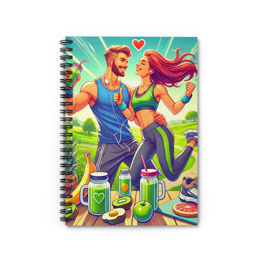 Fitness-Inspired Spiral Notebook - Motivational Design for Health Enthusiasts