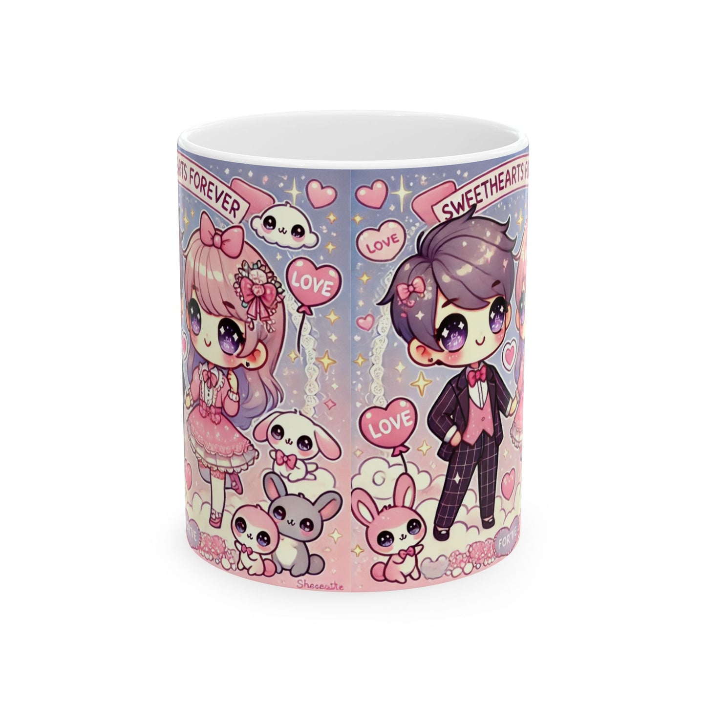 Cute Cartoon Love Ceramic Mug - 11oz & 15oz