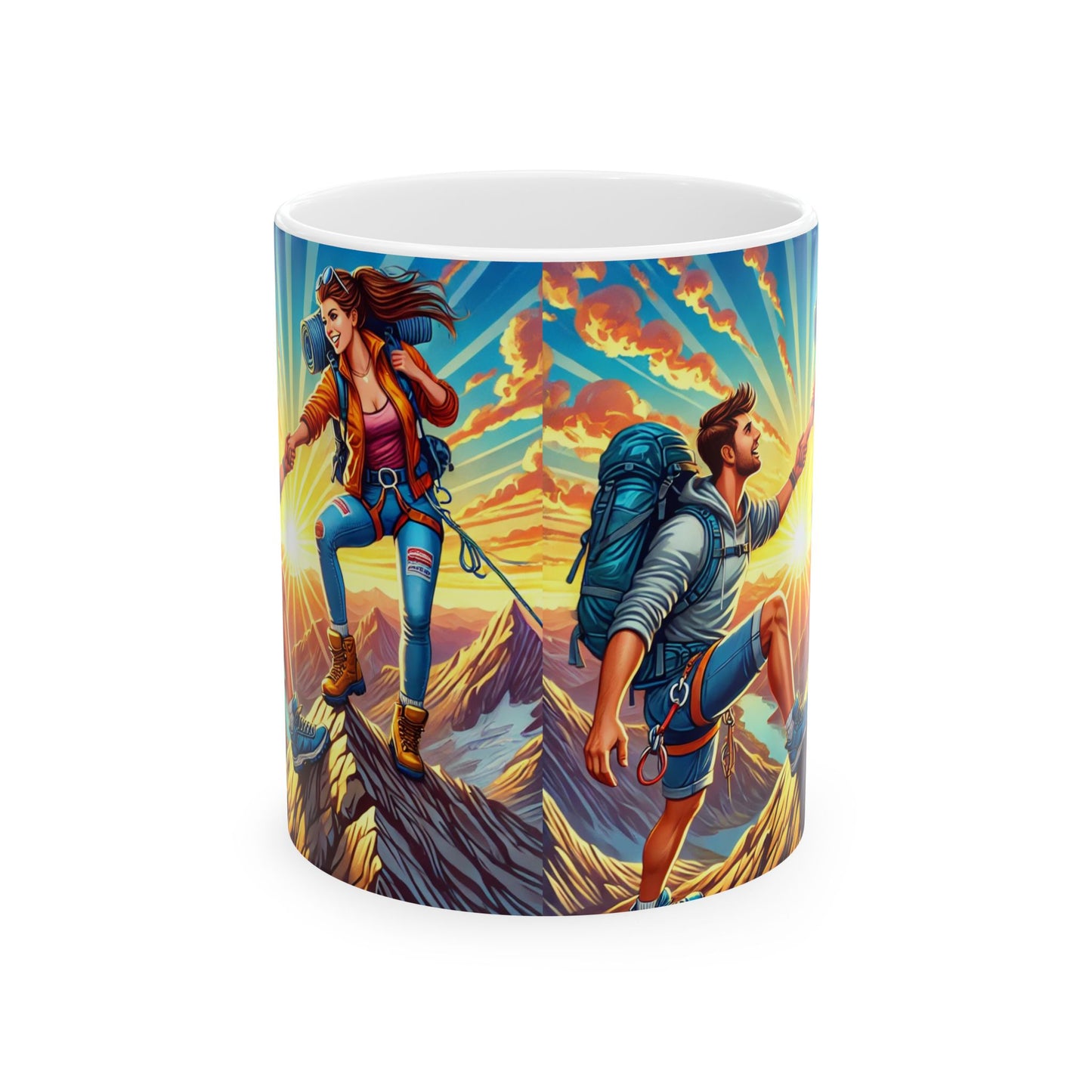 Adventure Couples Ceramic Mug - Perfect Gift for Outdoor Enthusiasts