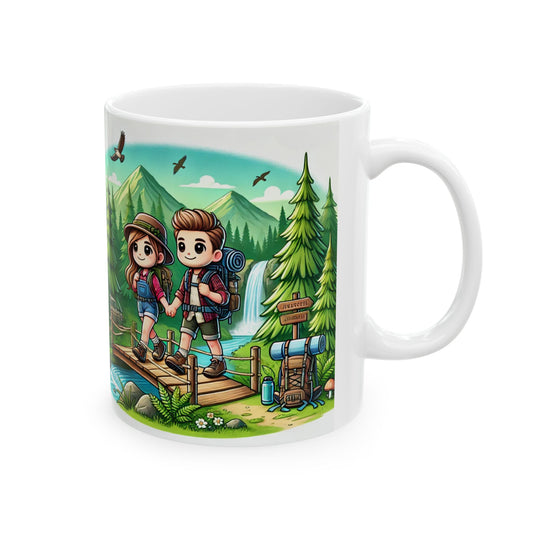 Adventure Awaits Ceramic Mug - Perfect for Nature Lovers and Hikers - 11oz & 15oz Options