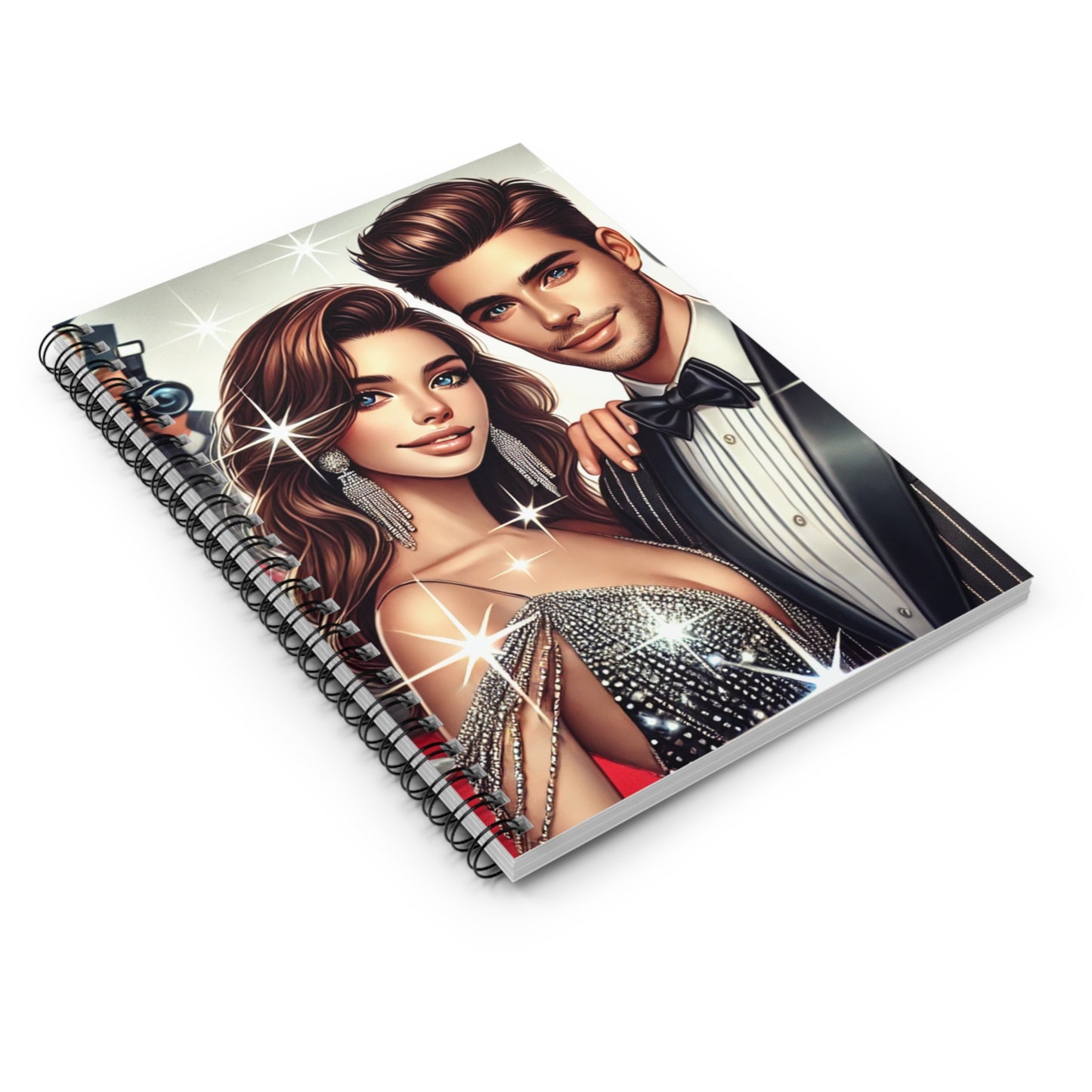 Glamorous Couple Spiral Notebook - Perfect for Parties & Celebrations