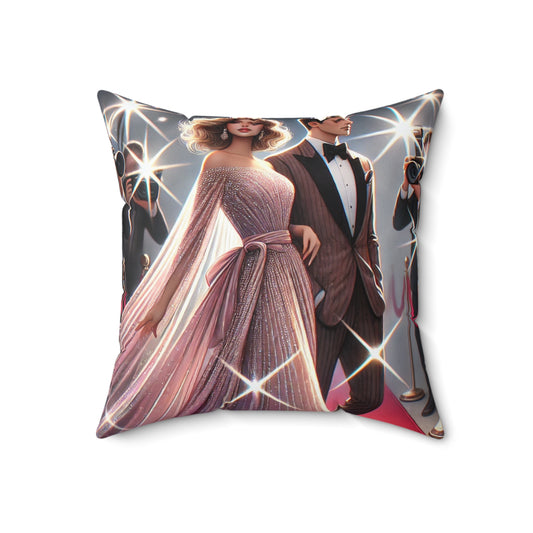 Glamorous Hollywood Star Square Pillow - Perfect for Home Decor