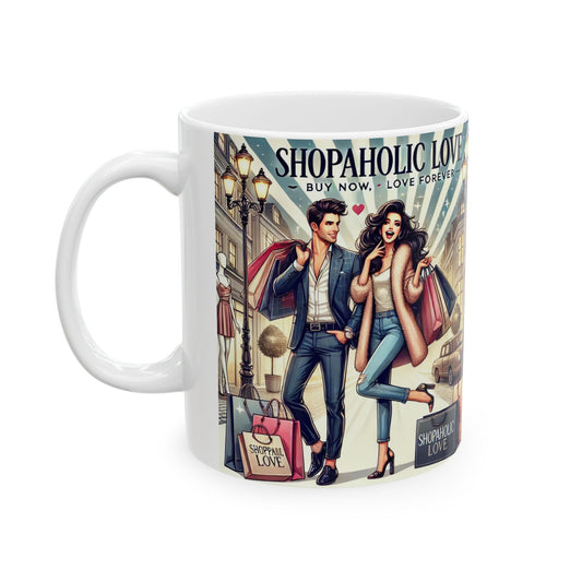 Shopaholic Love Ceramic Mug - Perfect Gift for Fashion Lovers