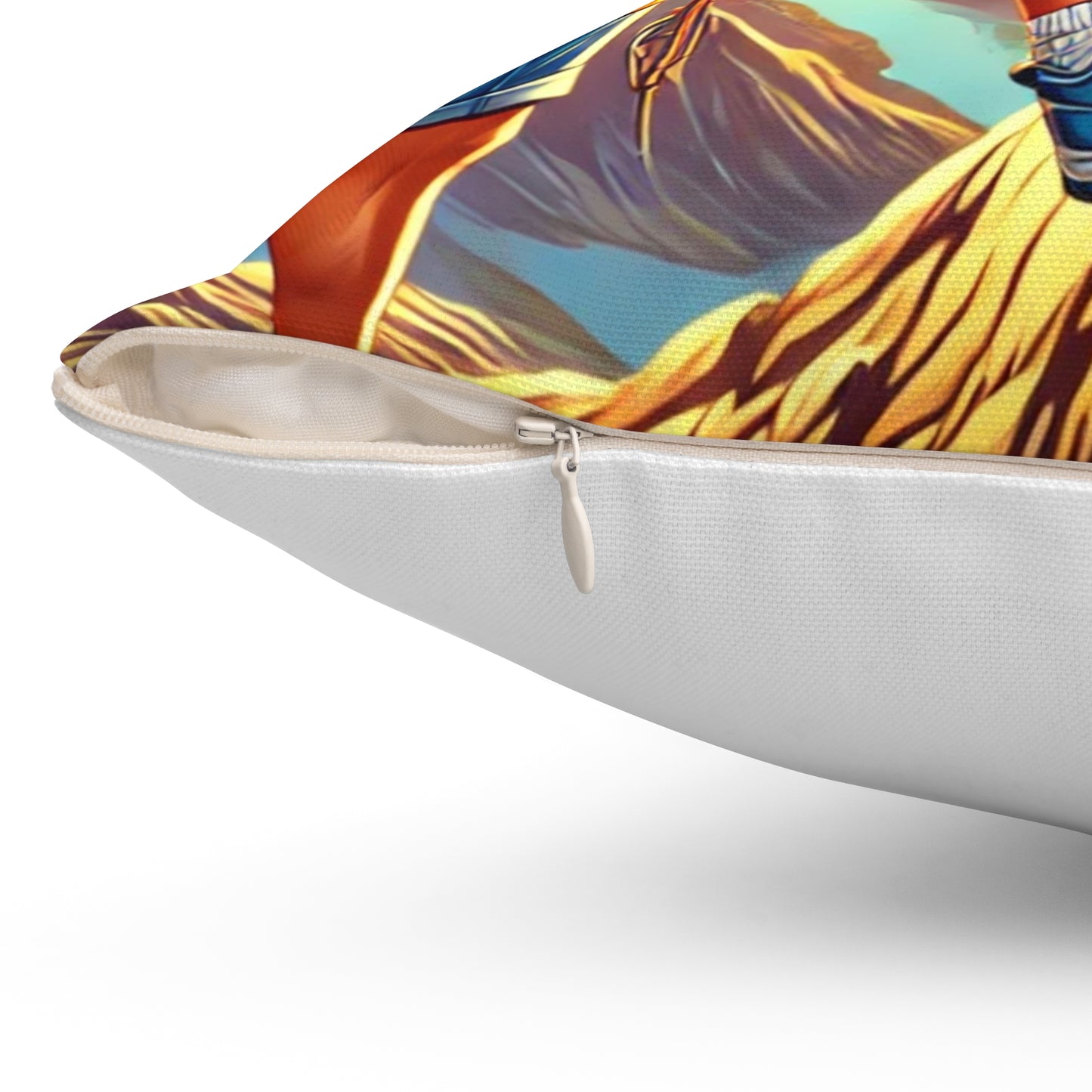 Adventure Couples Square Pillow | Mountain Climbing Design | Home Decor