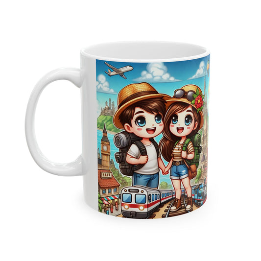 Adventure Traveler Ceramic Mug - Perfect Gift for Wanderlust Enthusiasts