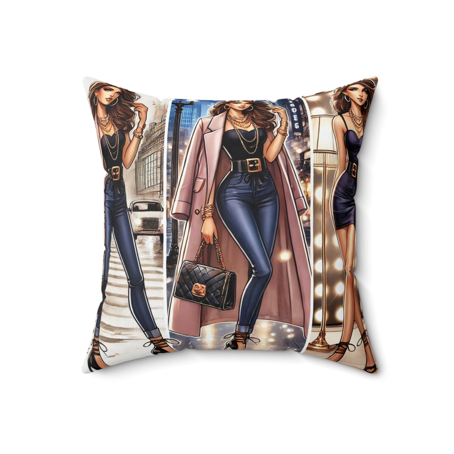 Spun Polyester Square Pillow