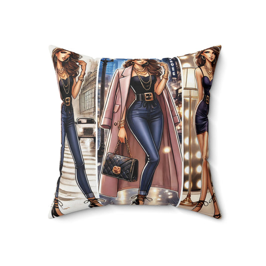 Spun Polyester Square Pillow