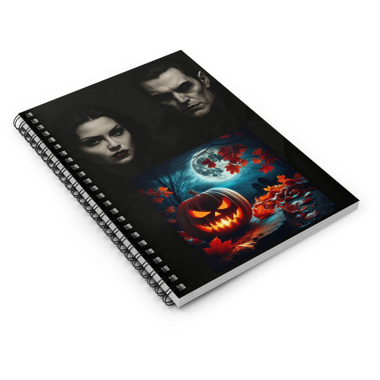 Spooky Halloween Spiral Notebook - Ruled Lined, Journal for Writers, Fall Decor, Gifts for Halloween, Horror Lovers, Cute Notebook