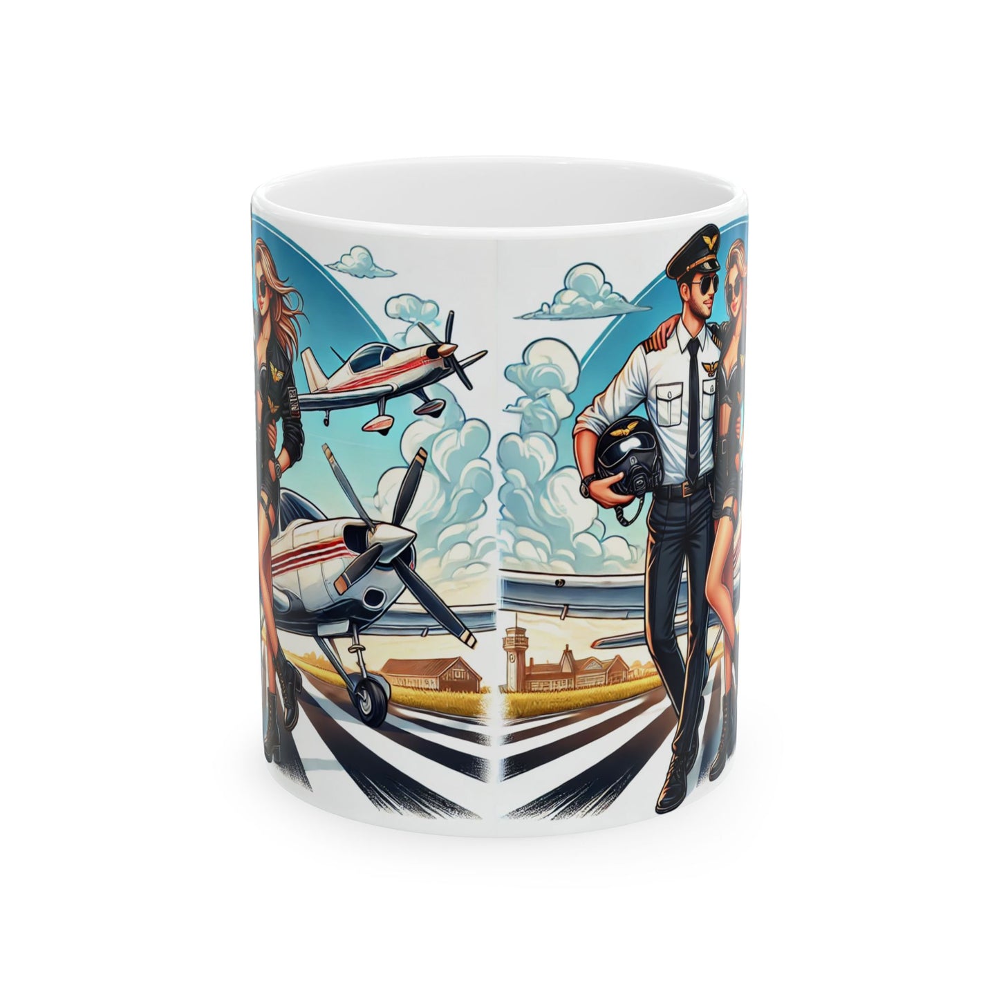 Aviator Pilot Ceramic Mug - 11oz & 15oz | Perfect Gift for Aviation Enthusiasts