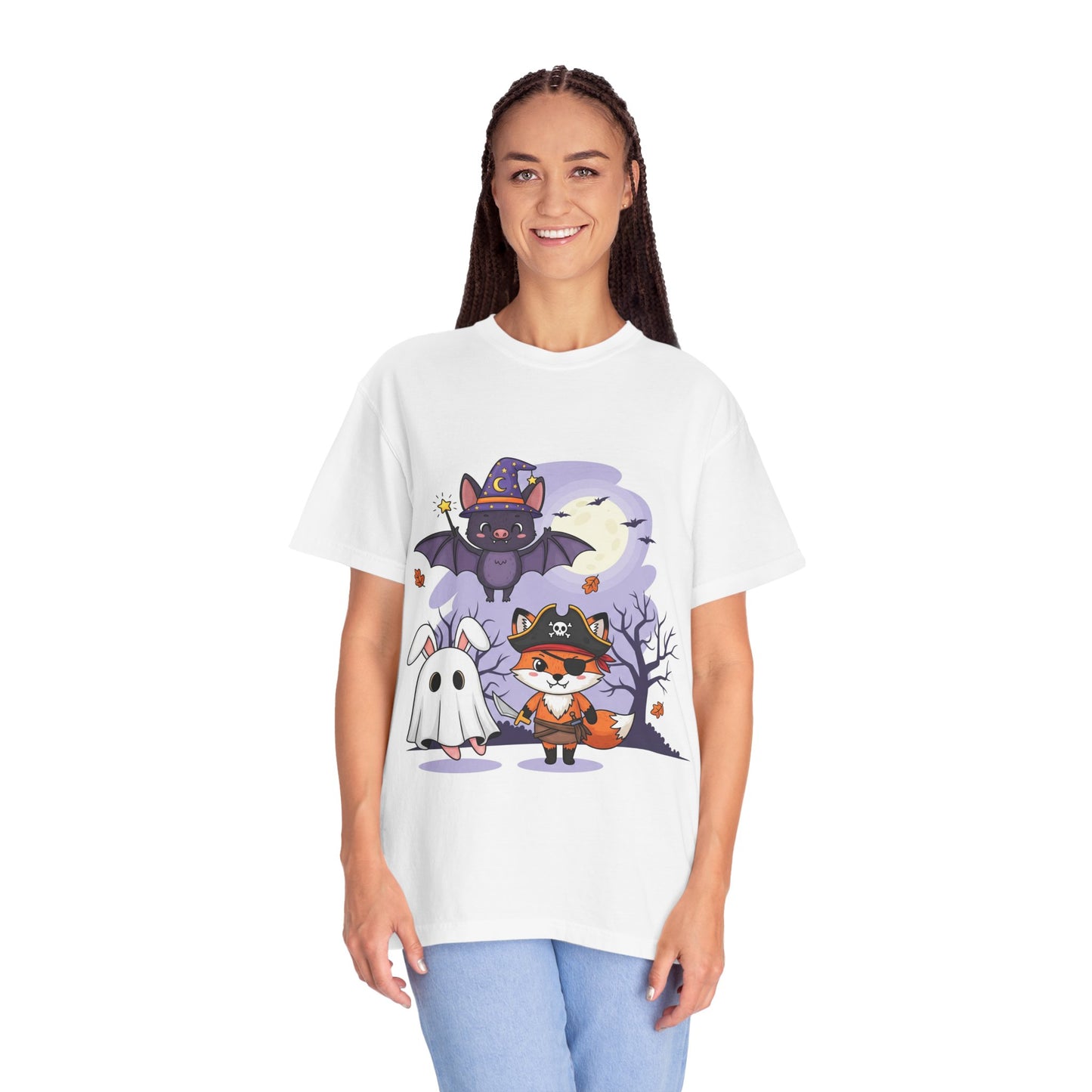 Whimsical Halloween T-shirt, Perfect for Fall Celebrations, Cute Ghost and Bat Design, Unisex Style for All Ages, Great for Costume [...]