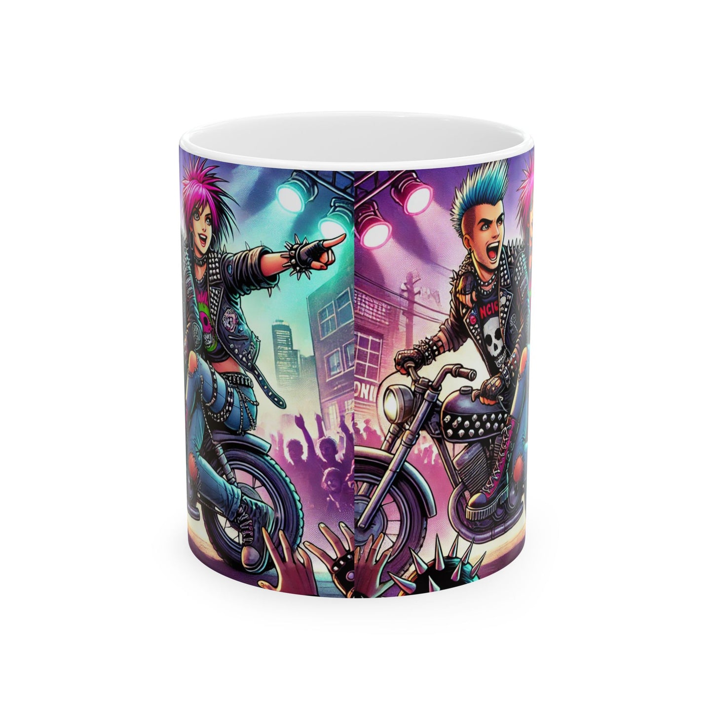 Punk Rock Ceramic Mug - 11oz & 15oz - Perfect for Music Lovers
