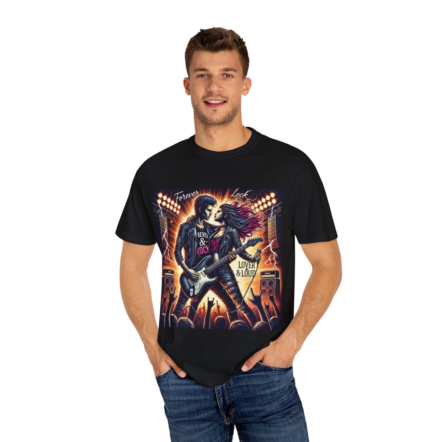 Rock & Love Unisex Garment-Dyed T-shirt - Forever & Loud