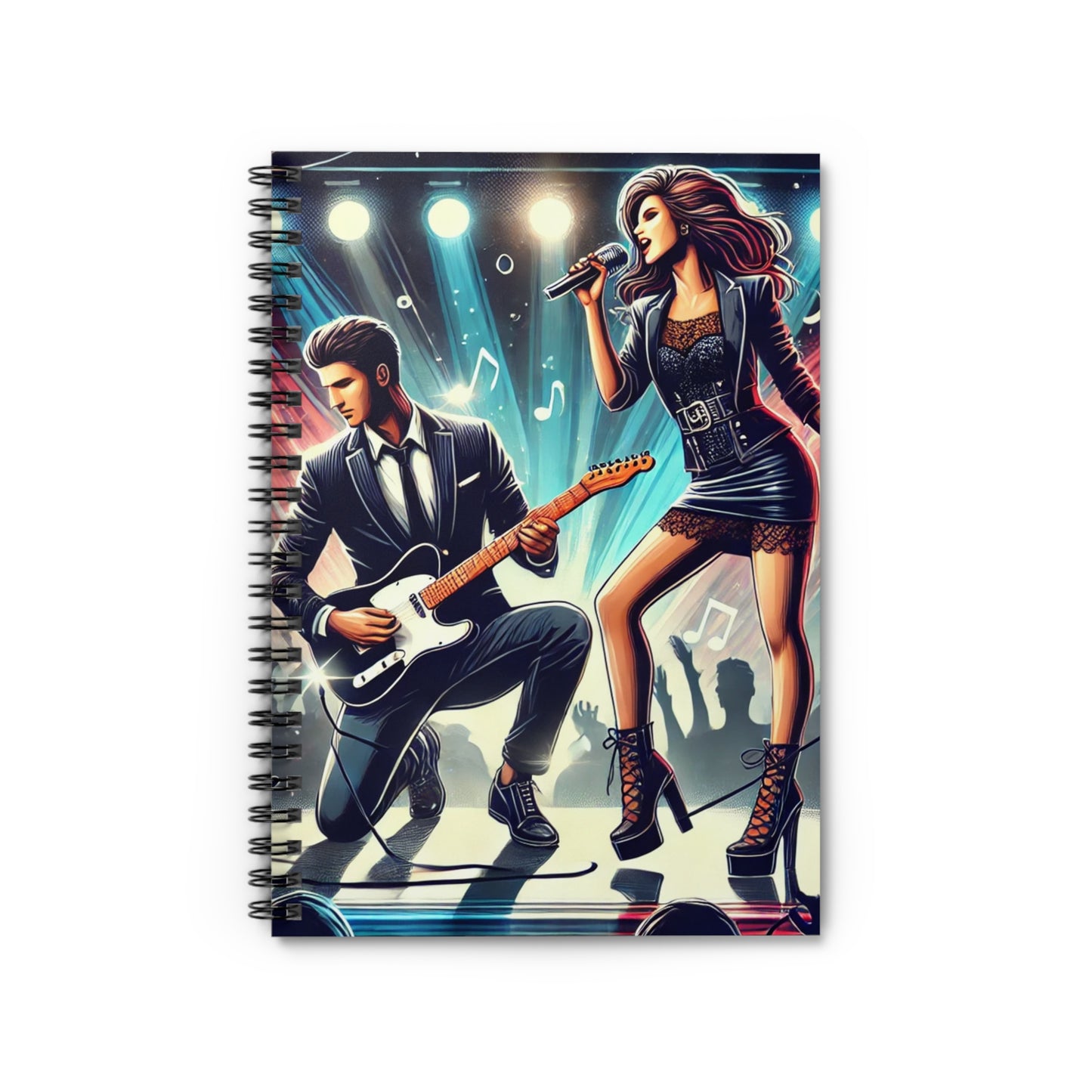 Music-Themed Spiral Notebook - Ruled Line for Creative Minds