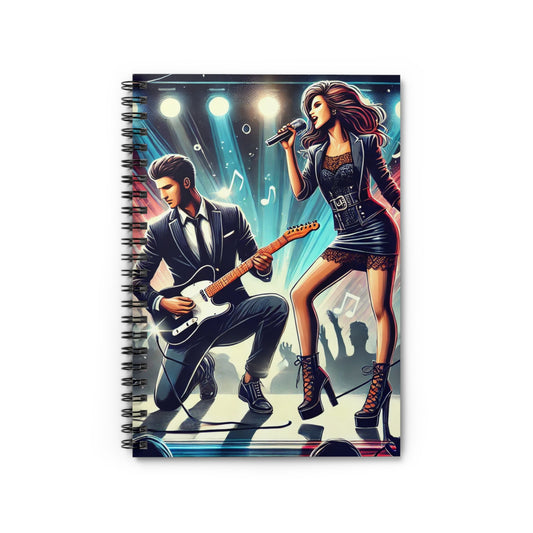 Music-Themed Spiral Notebook - Ruled Line for Creative Minds