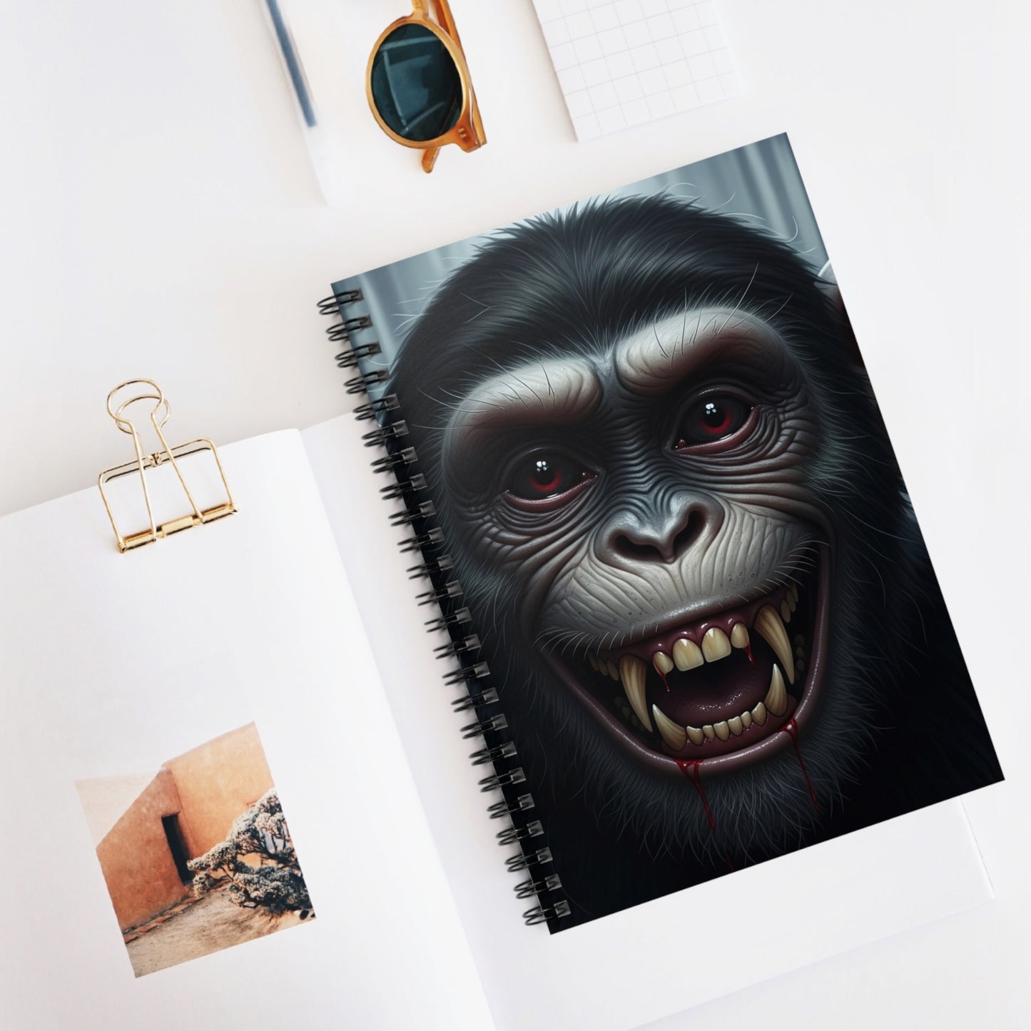 Gorilla-Themed Spiral Notebook - Perfect for Journaling, Gift for Animal Lovers, Unique School Supplies, Creative Writing