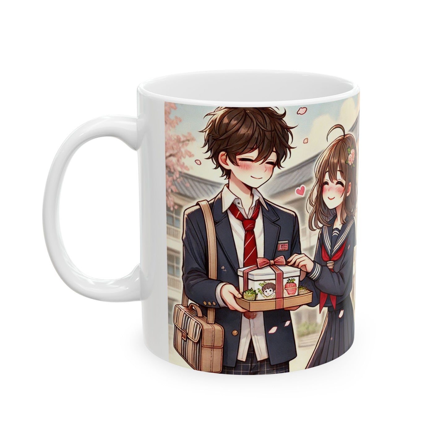 Anime Romance Ceramic Mug - Cute Couple Design, Perfect for Gifts and Everyday Use