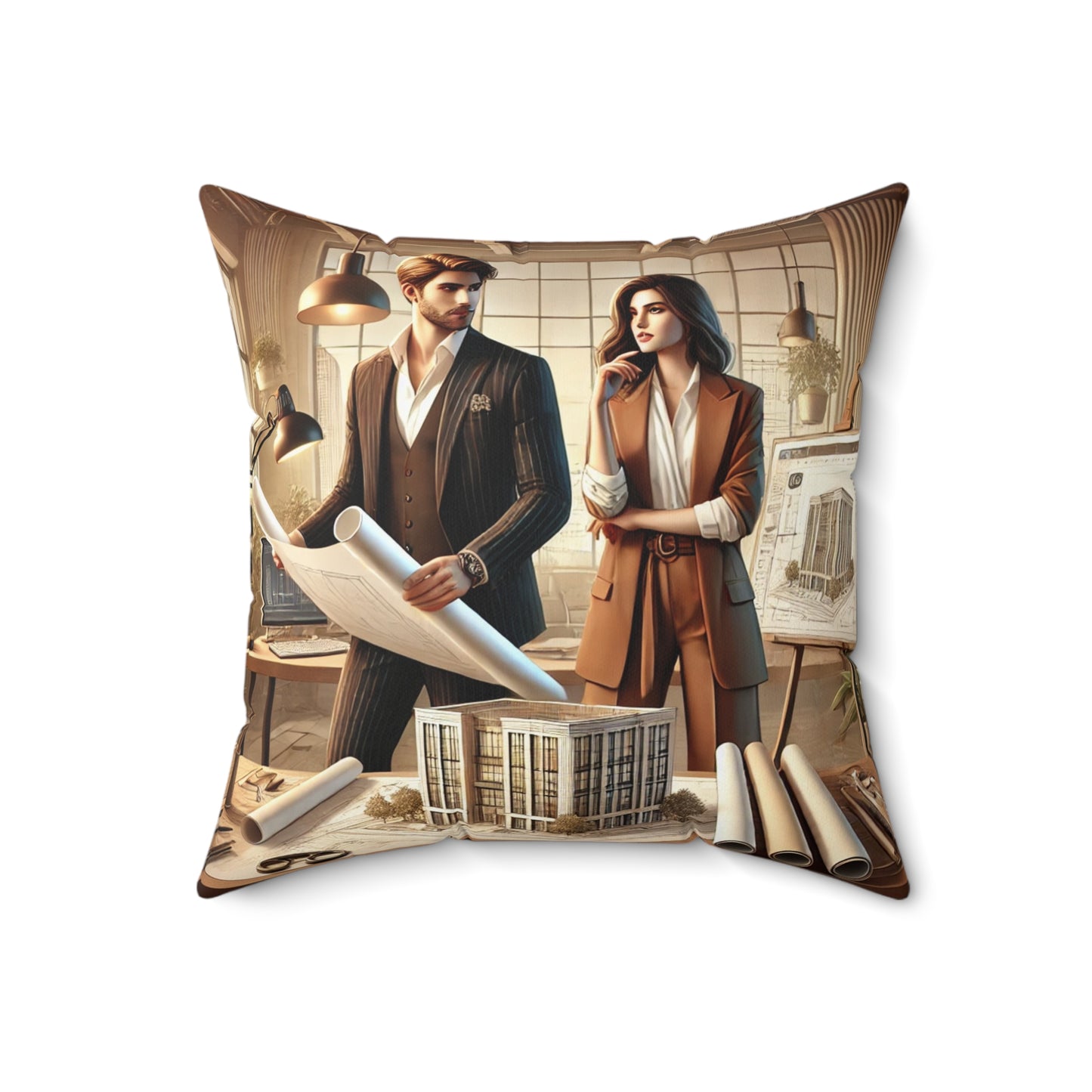 Spun Polyester Square Pillow